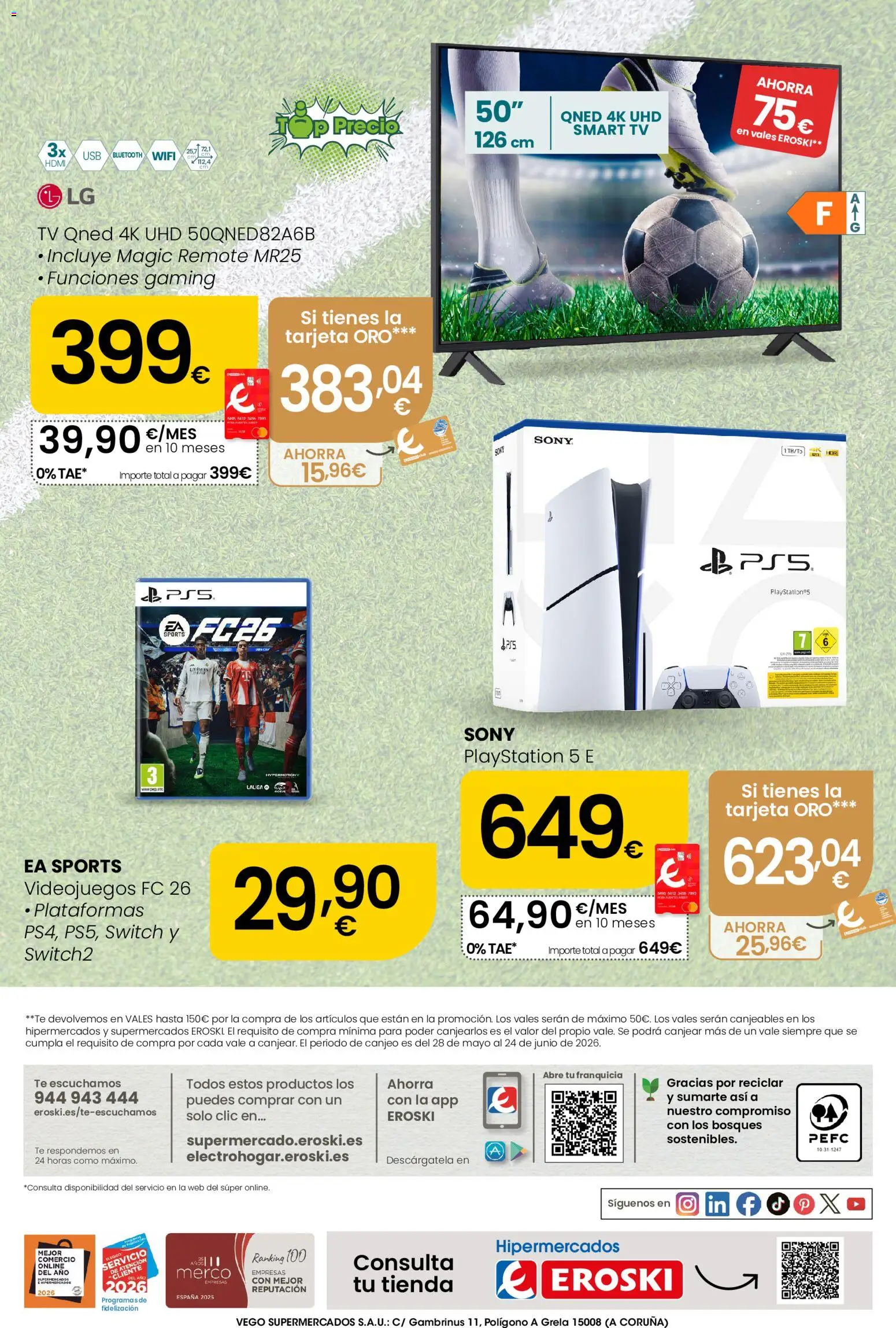 Eroski Conekta Ofertones de verano │ válido desde el 28.05.2026 | Página: 12 | Productos: Té, Playstation