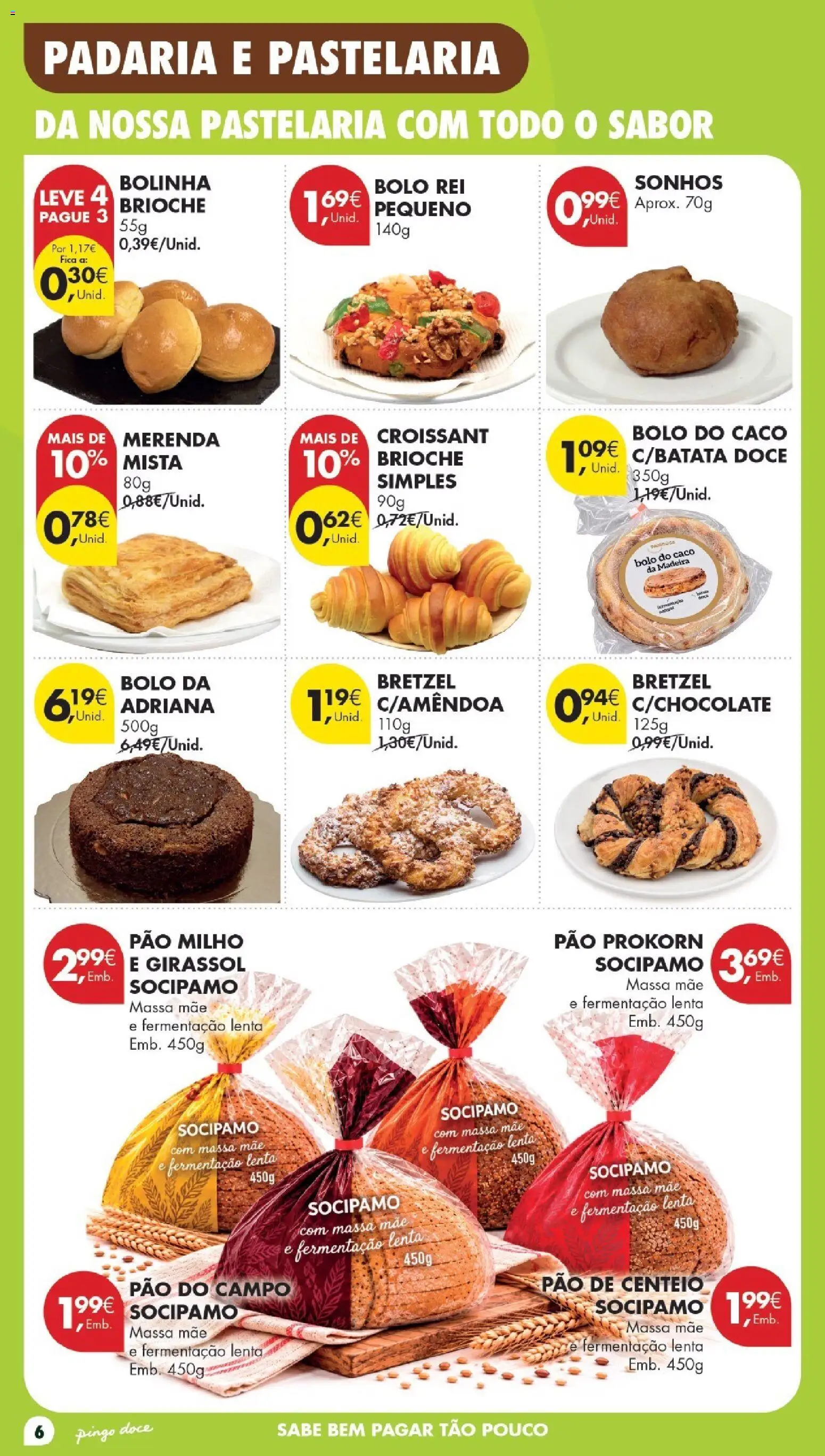 Pingo Doce Poupe Esta Semana Lojas Grandes │ válido de 29/09/2026 | Página: 6 | Produtos: Bolo, Centeio, Pão, Milho