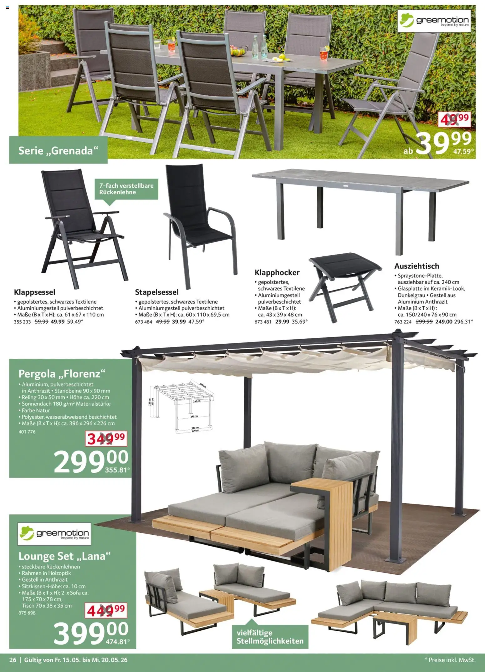 Selgros Non Food – gültig ab 15.05.2026 | Seite: 26 | Produkte: Sofa, Tisch