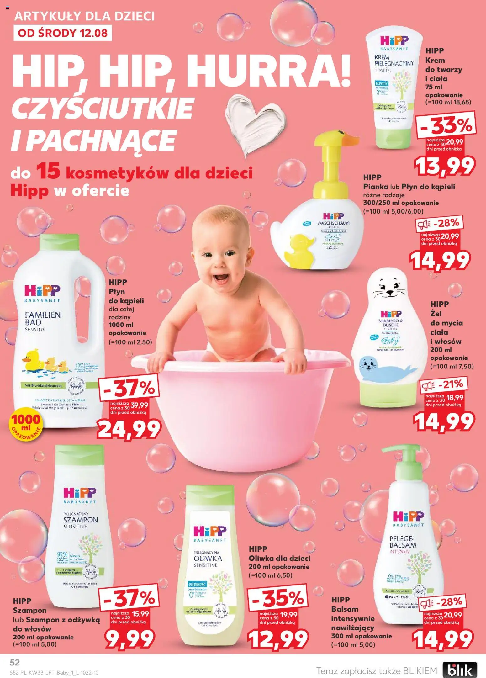 Kaufland Polsko leták od 12.08.2026 | Strana: 52 | Produkty: Krém, Hipp, Panthenol