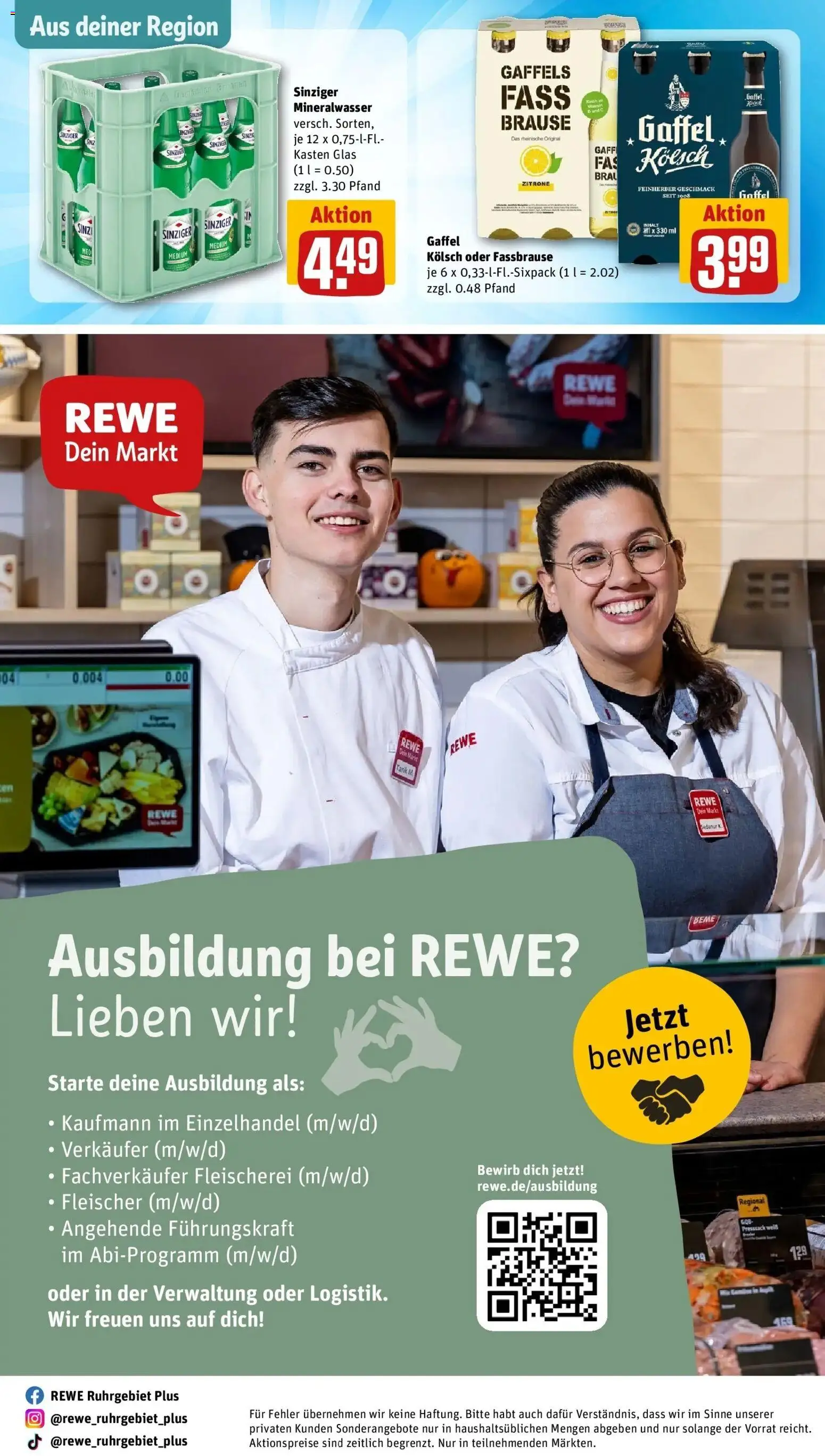 REWE Prospekt ab 28.09.2026 zum Blättern » Angebote | Seite: 39 | Produkte: Mineralwasser, Zitrone, Fassbrause