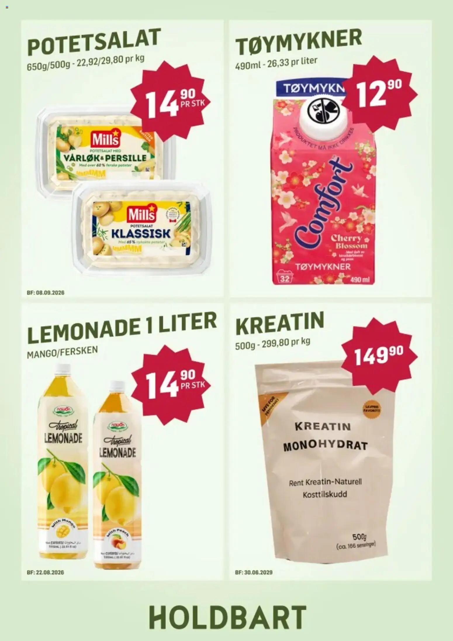 {H1} | Side: 2 | Produkter: Tøymykner, Potetsalat, Persille, 1
