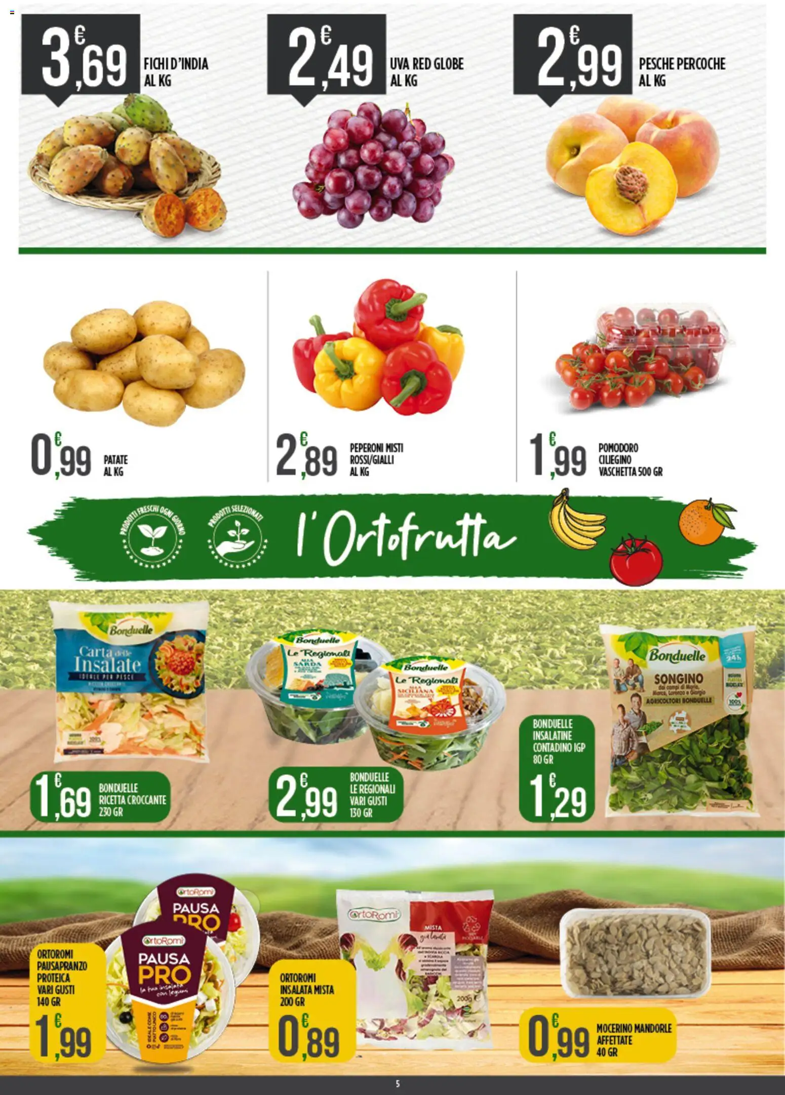 Volantino Euroesse del 07/09/2026 | Pagina: 5 | Prodotti: Peperoni, Patate, Pomodoro, Uva
