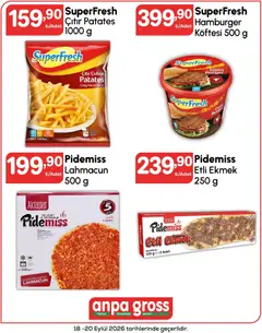 18 Eylül 2026 tarihinden itibaren geçerli olan Anpa Gross kataloğu önizlemesi | Sayfa: 10 | Ürünler: Ekmek, Patates, Fırın