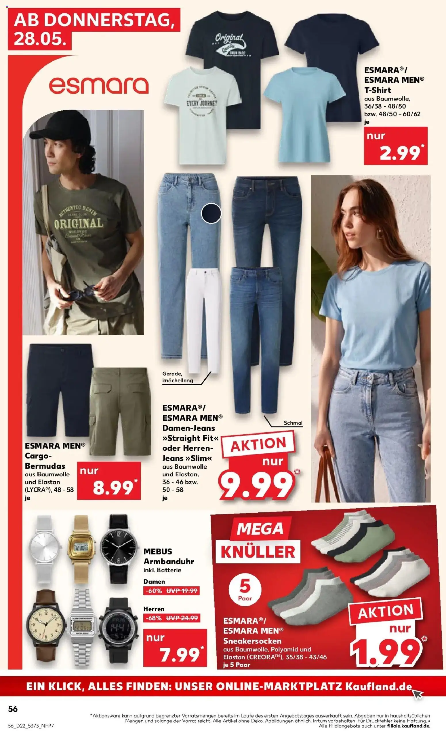 Kaufland Prospekt Eschwege – gültig ab 26.05.2026 | Seite: 61 | Produkte: T-Shirt, Cargo Shorts, Batterie, Jeans