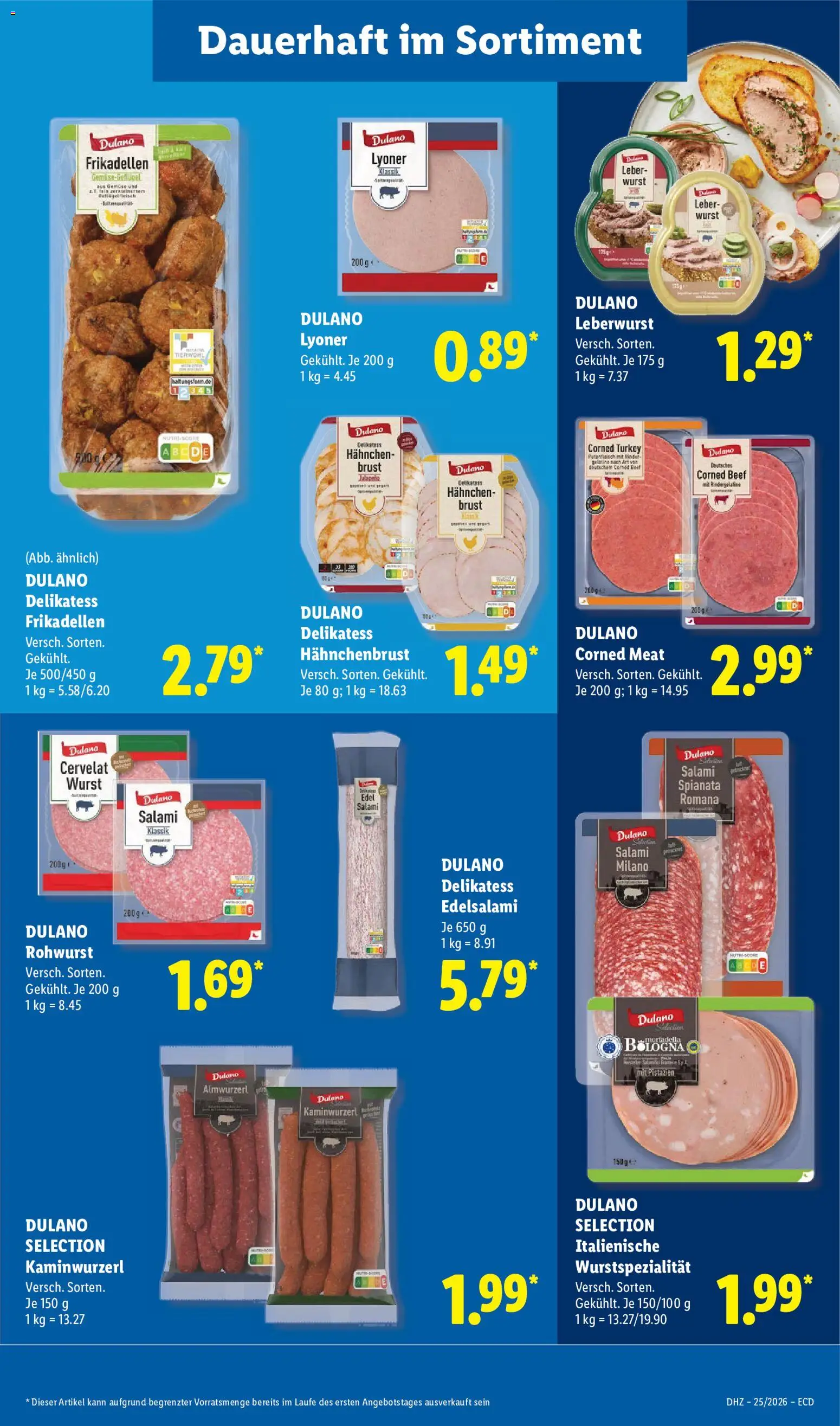 Lidl Prospekt – gültig ab 15.06.2026 | Seite: 15 | Produkte: Hahnchen, Gemüse, Salami, Hahnchenbrust