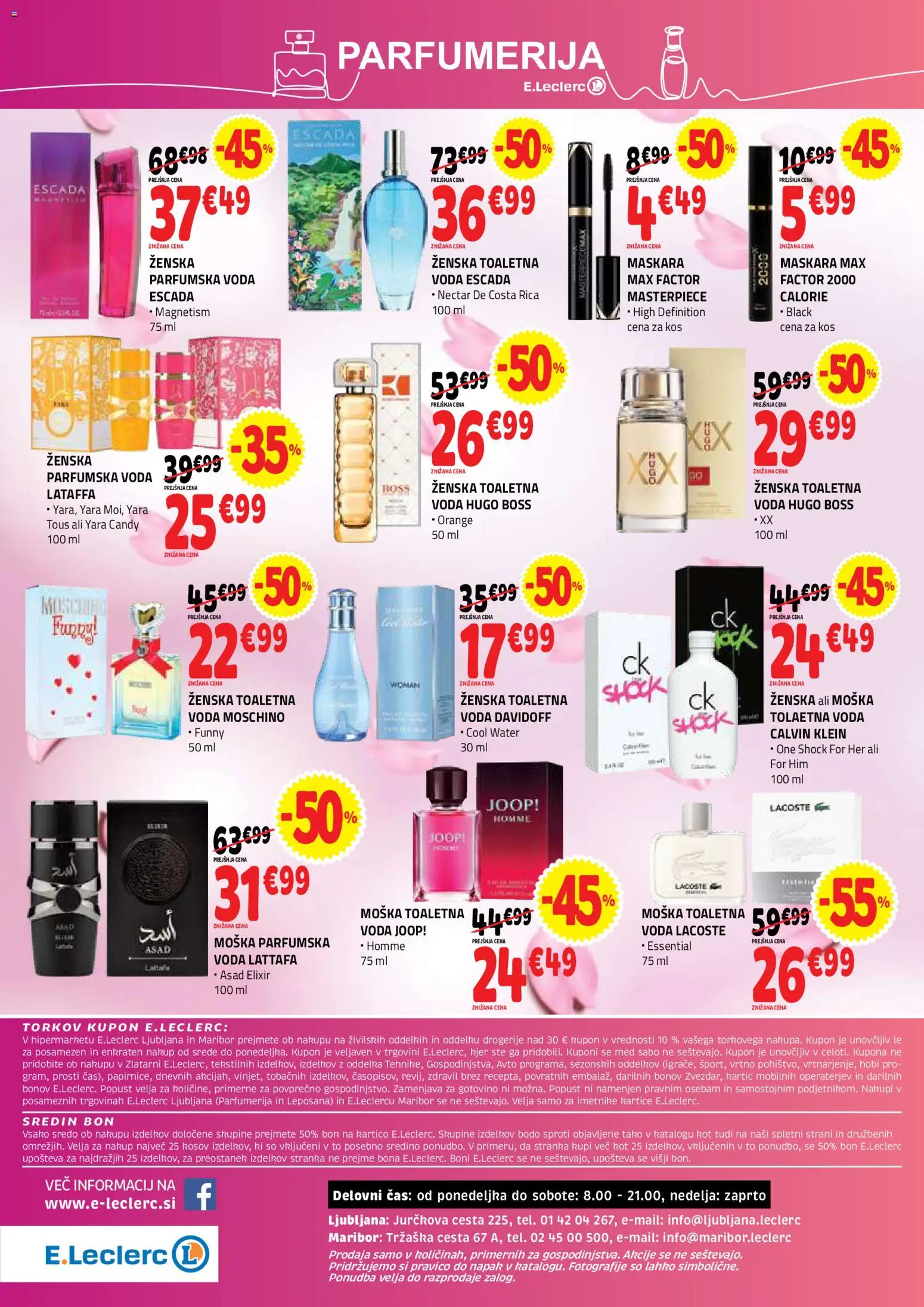 Novi E.leclerc katalog ponudbe – veljaven od 15.07.2026 | Stran: 32 | Izdelki: Kos, Maskara, Voda, Parfumska voda