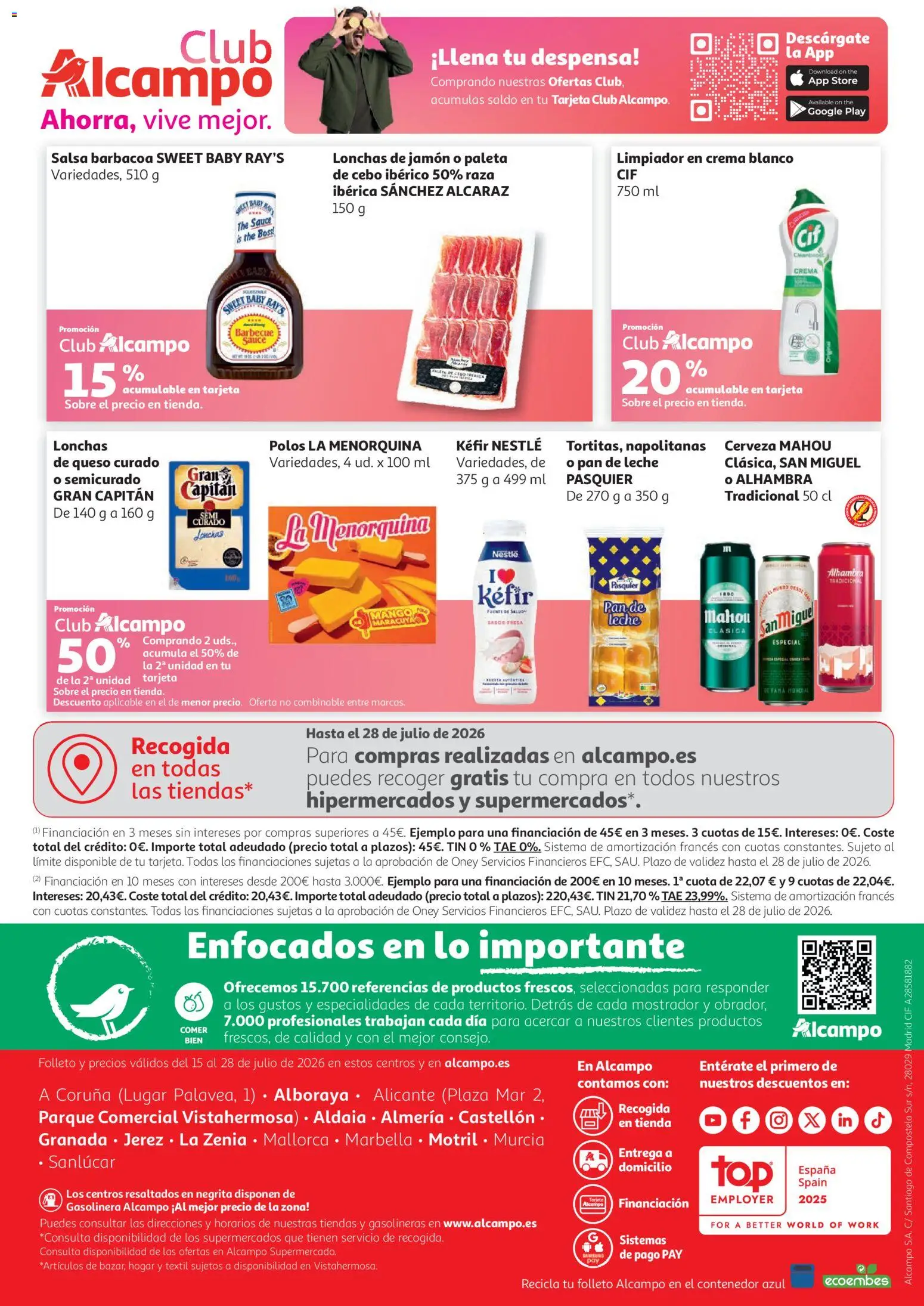 Alcampo HG Nacional Litoral │ válido desde el 15/07/2026 | Página: 24 | Productos: Leche, Queso, Crema, Barbacoa