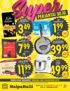 Halpa Halli-mainoslehti voimassa 28/10/2026 alkaen | Sivu: 16 | Tuotteet: Paistinpannu, Voi, Kahvi, Tabletti