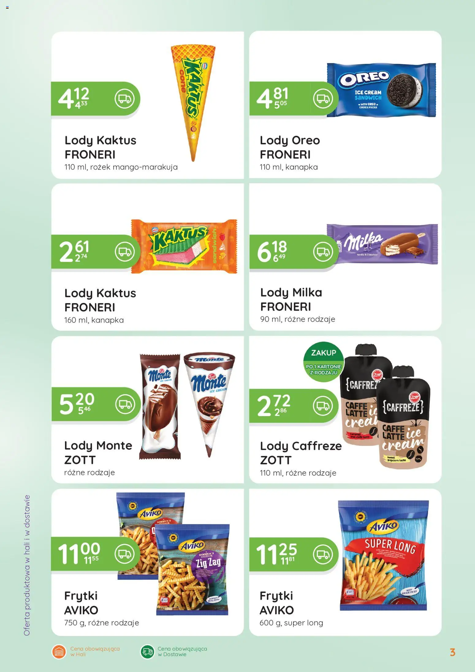 Eurocash gazetka - Oferta Handlowa od 01.06.2026 | Strona: 3 | Produkty: Milka, Popcorn, Frytki, Lody