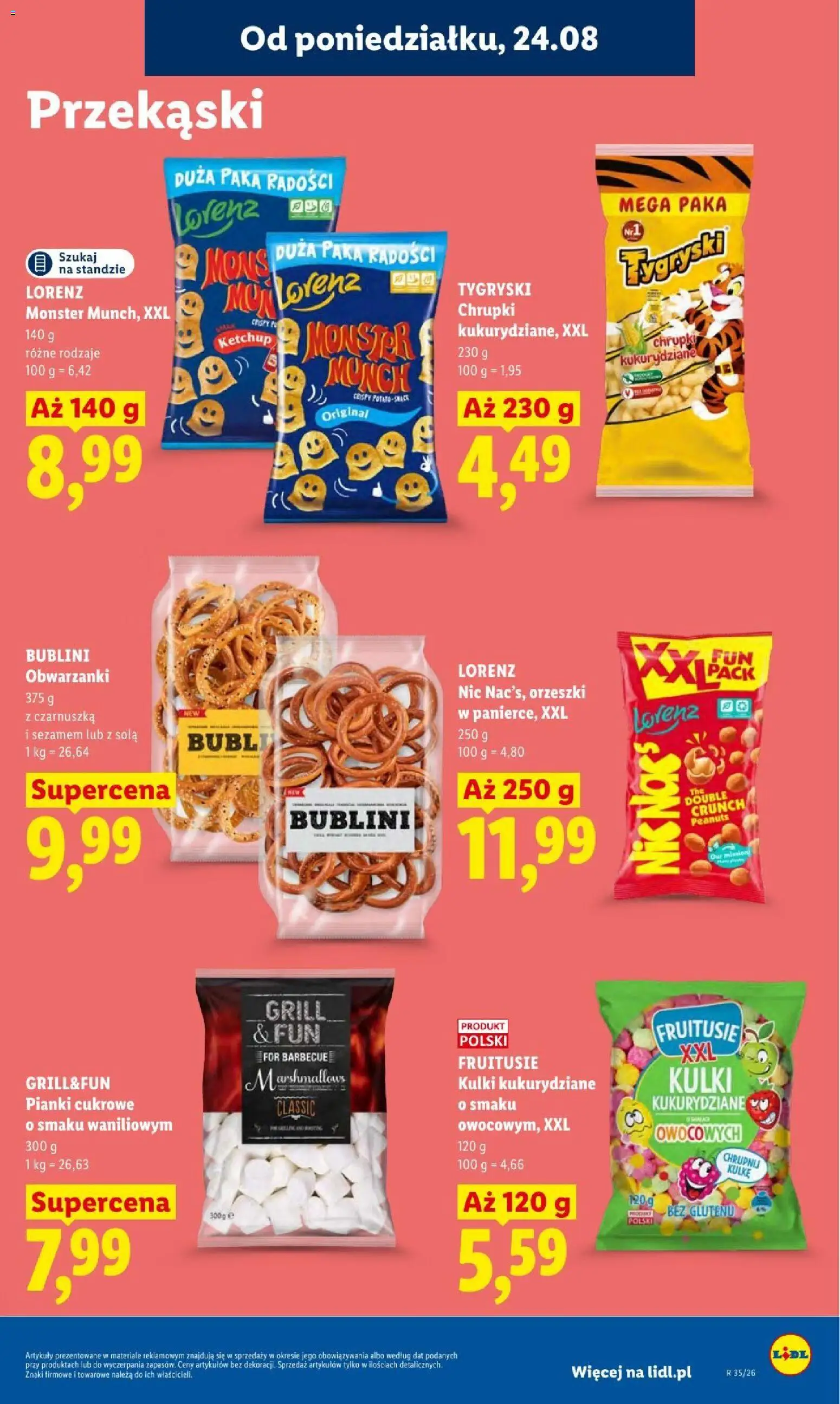 Lidl gazetka od 24.08.2026 | Strona: 81 | Produkty: Czarnuszka, Ketchup, Pianki, Orzeszki