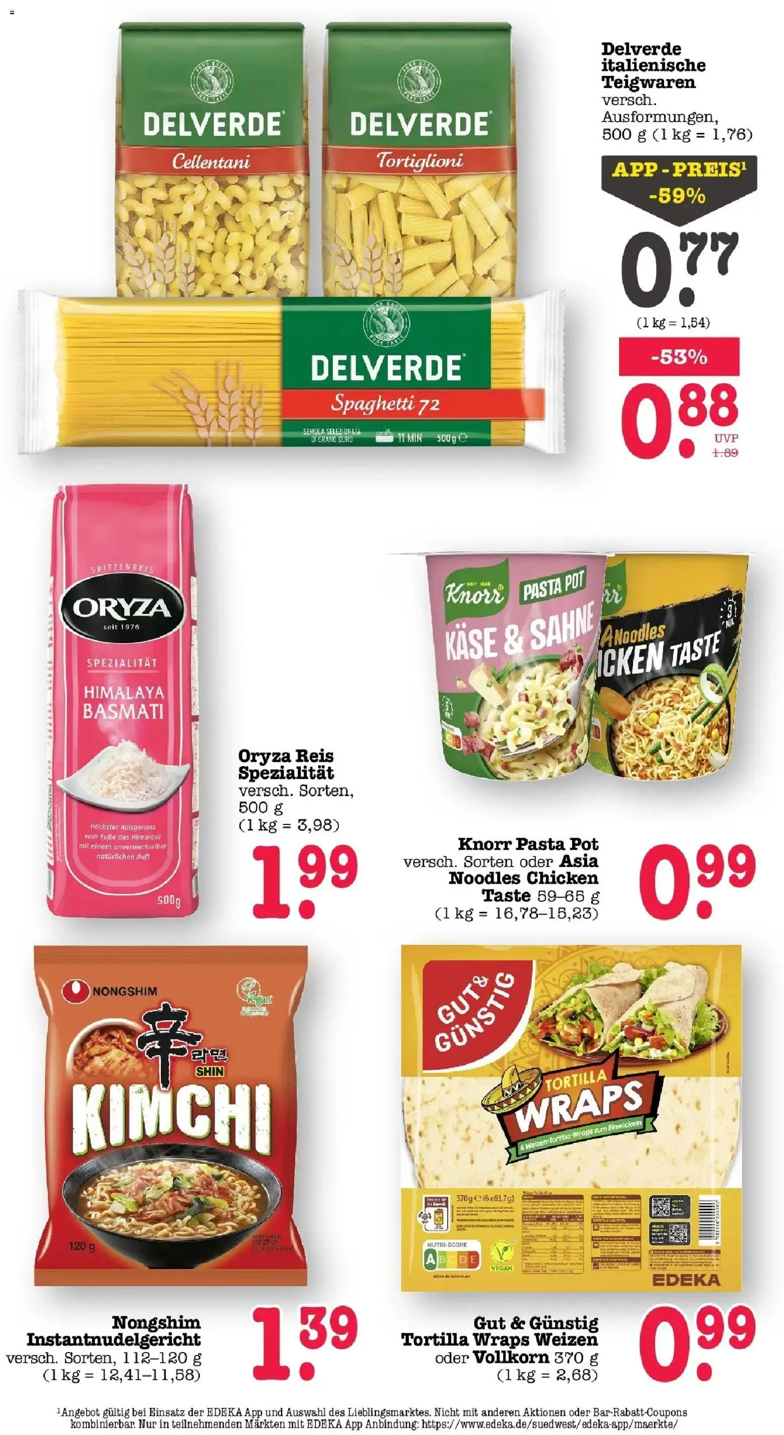 Edeka prospekt Bühlertal – gültig ab 13.07.2026 | Seite: 40 | Produkte: Käse, Duft, Knorr, Pasta