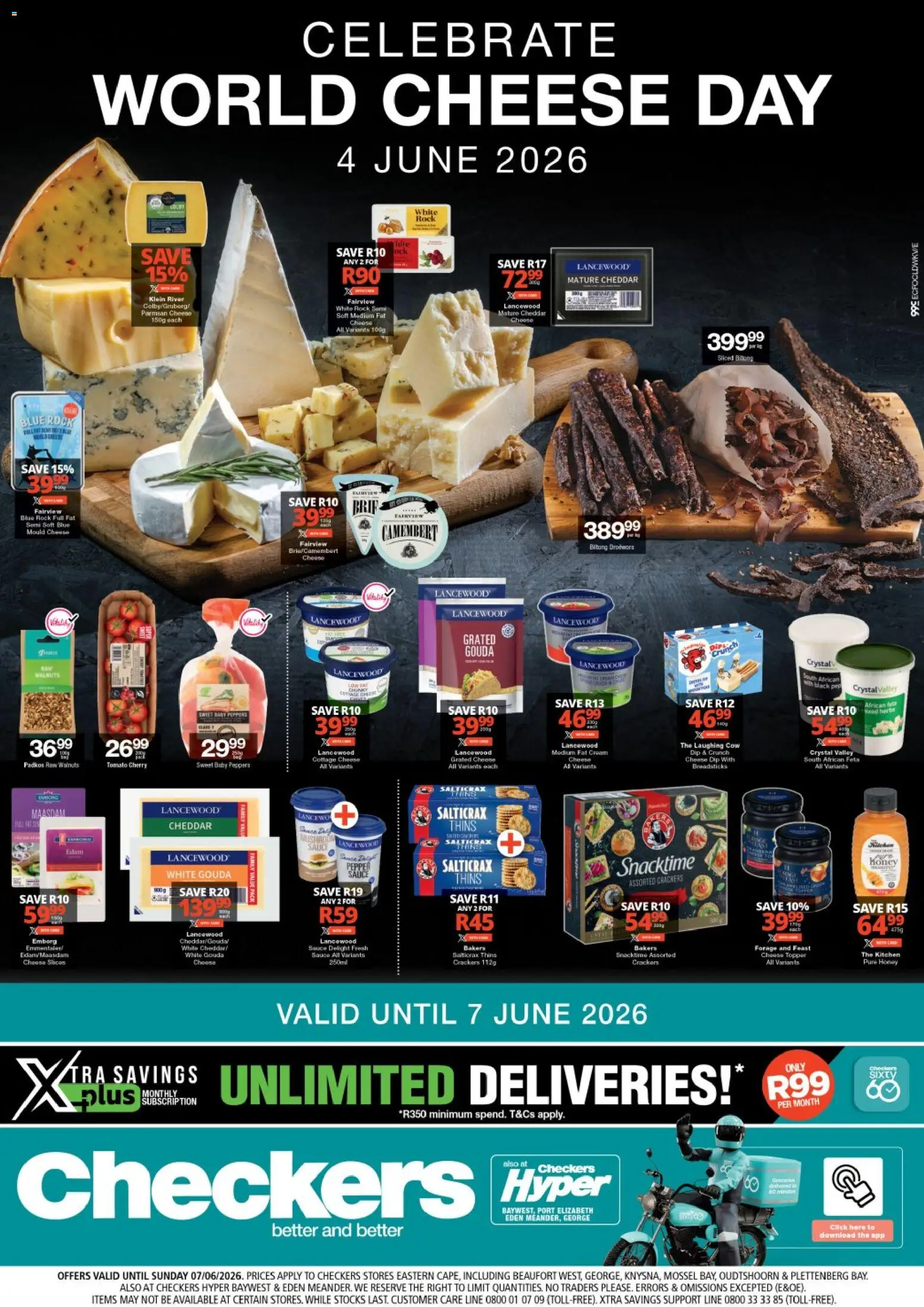 New Checkers catalogue – valid from 01.06.2026 | Page: 1 | Products: Cheese, Cottage cheese, Sauce, Pepper