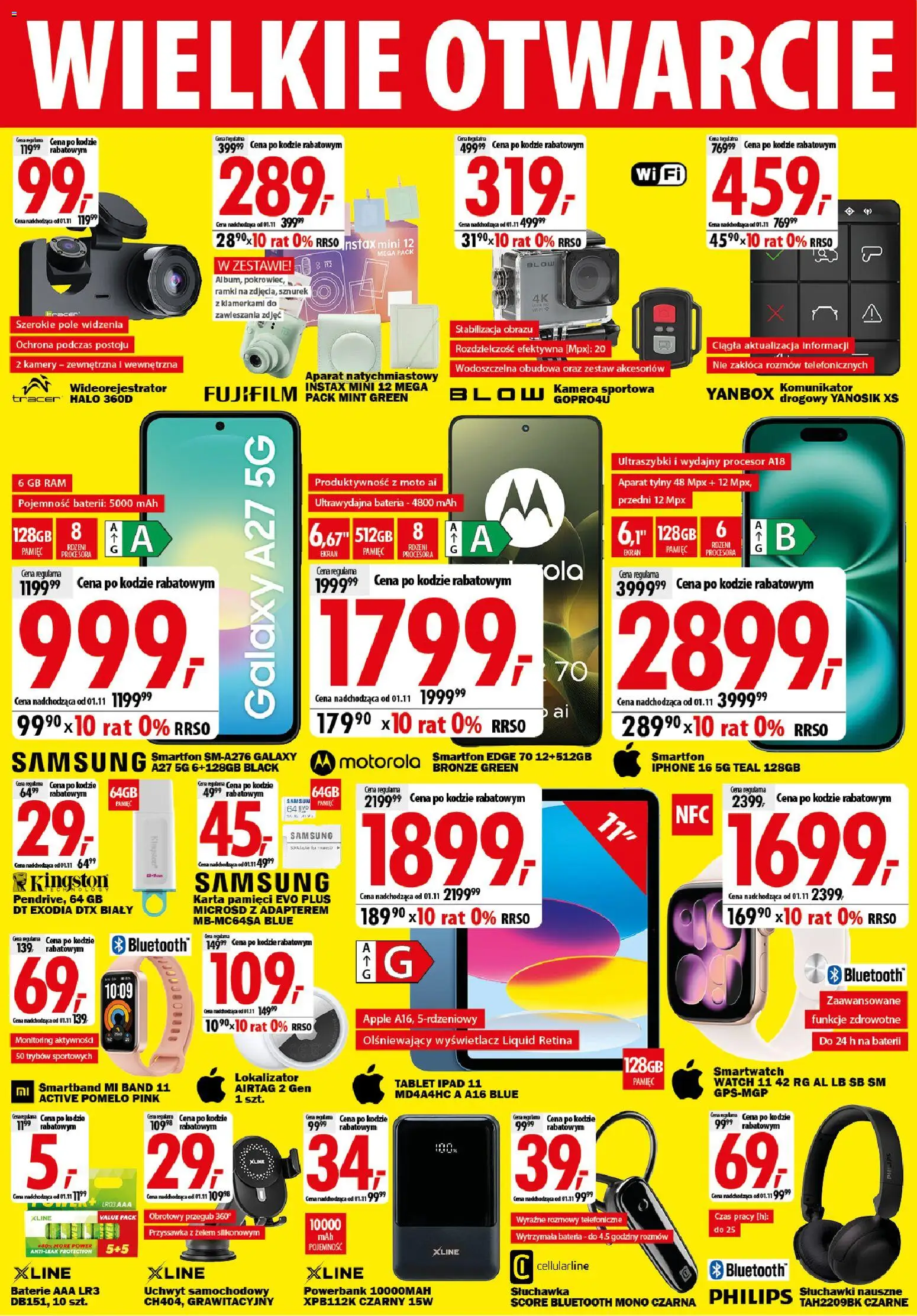 Mediaexpert promocje - Wielkie otwarcie Lubin od 22.10.2026 | Strona: 4 | Produkty: Karta, Smartfon, Kamera sportowa, Smartwatch