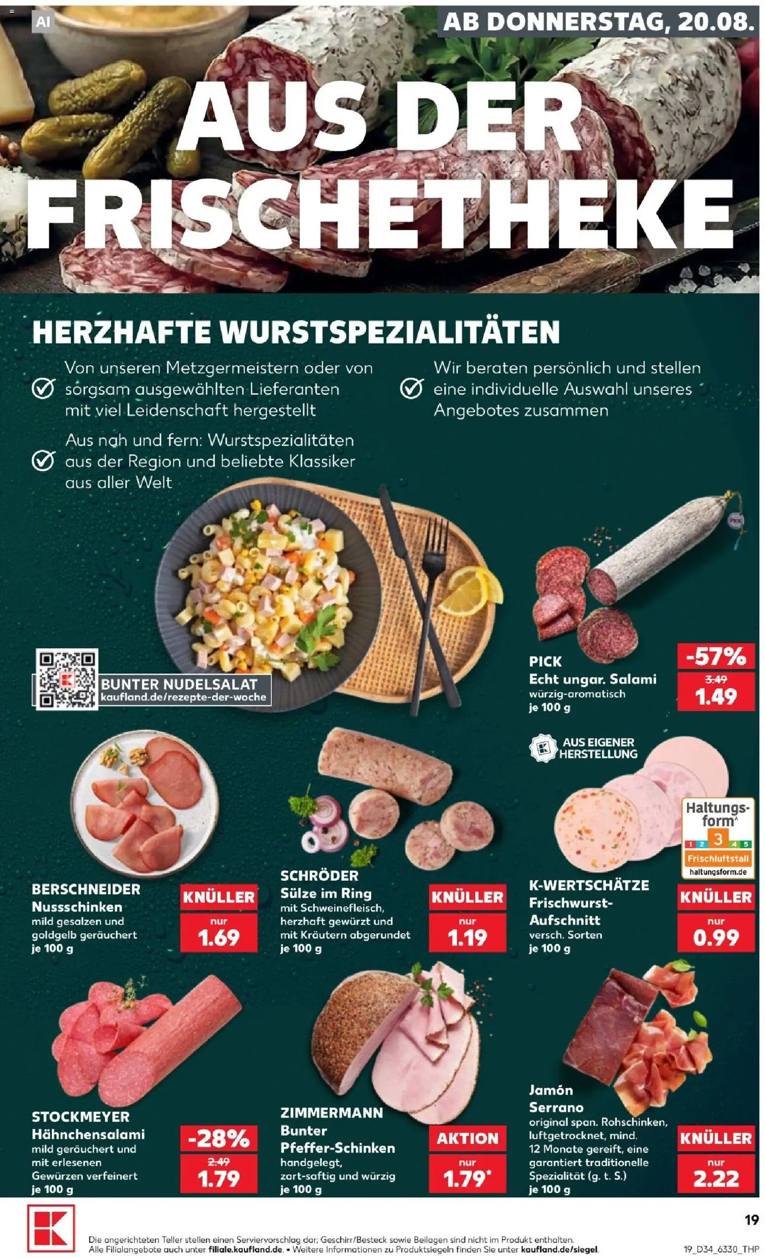 Kaufland Německo leták - Kiel od 20.08.2026 | Strana: 19 | Produkty: Vegan, Paprika, Kokos, Protein
