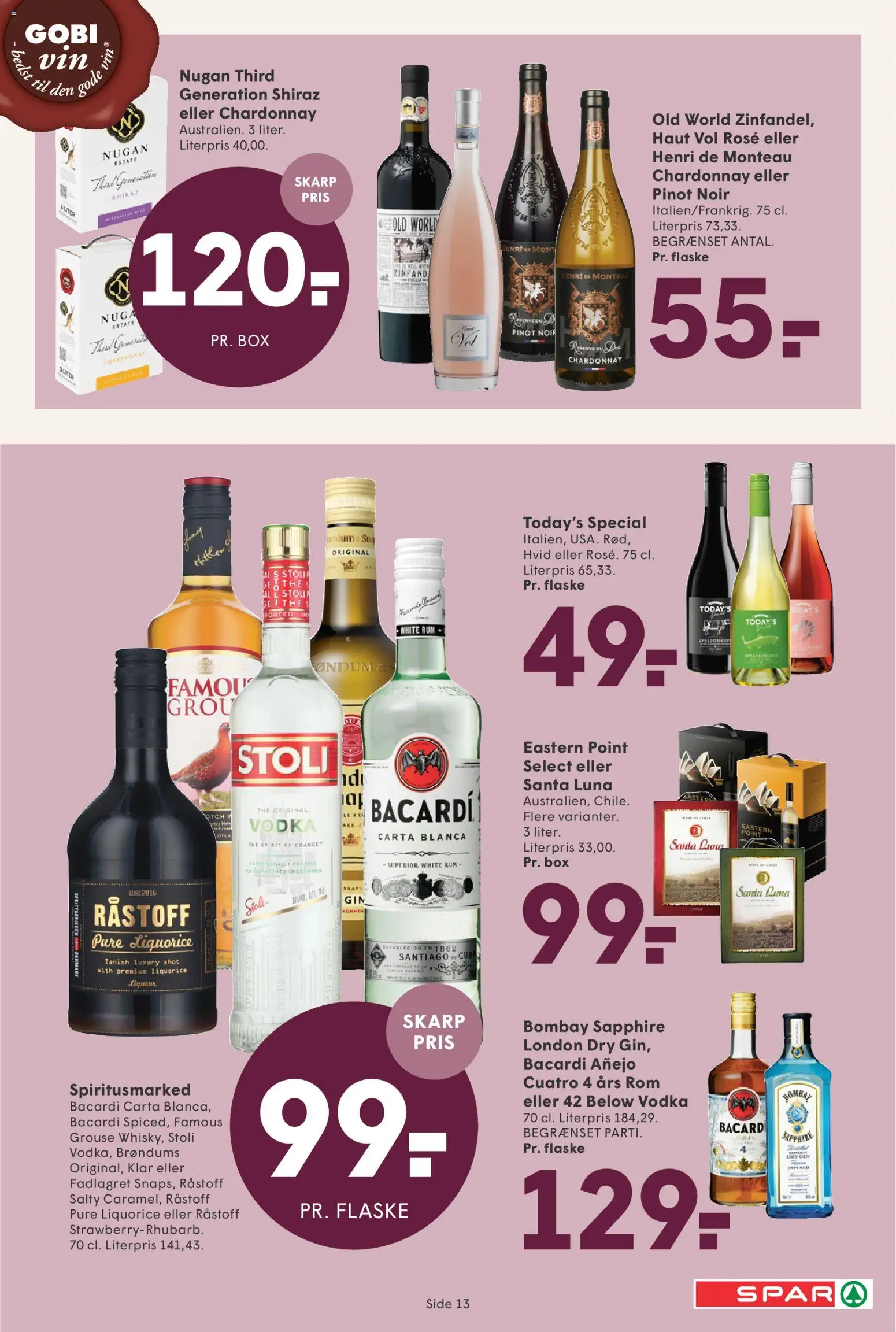 Spar tilbudsavis – gyldig fra 10/07/2026 | Side: 14 | Produkter: Vin, Vodka, Rom