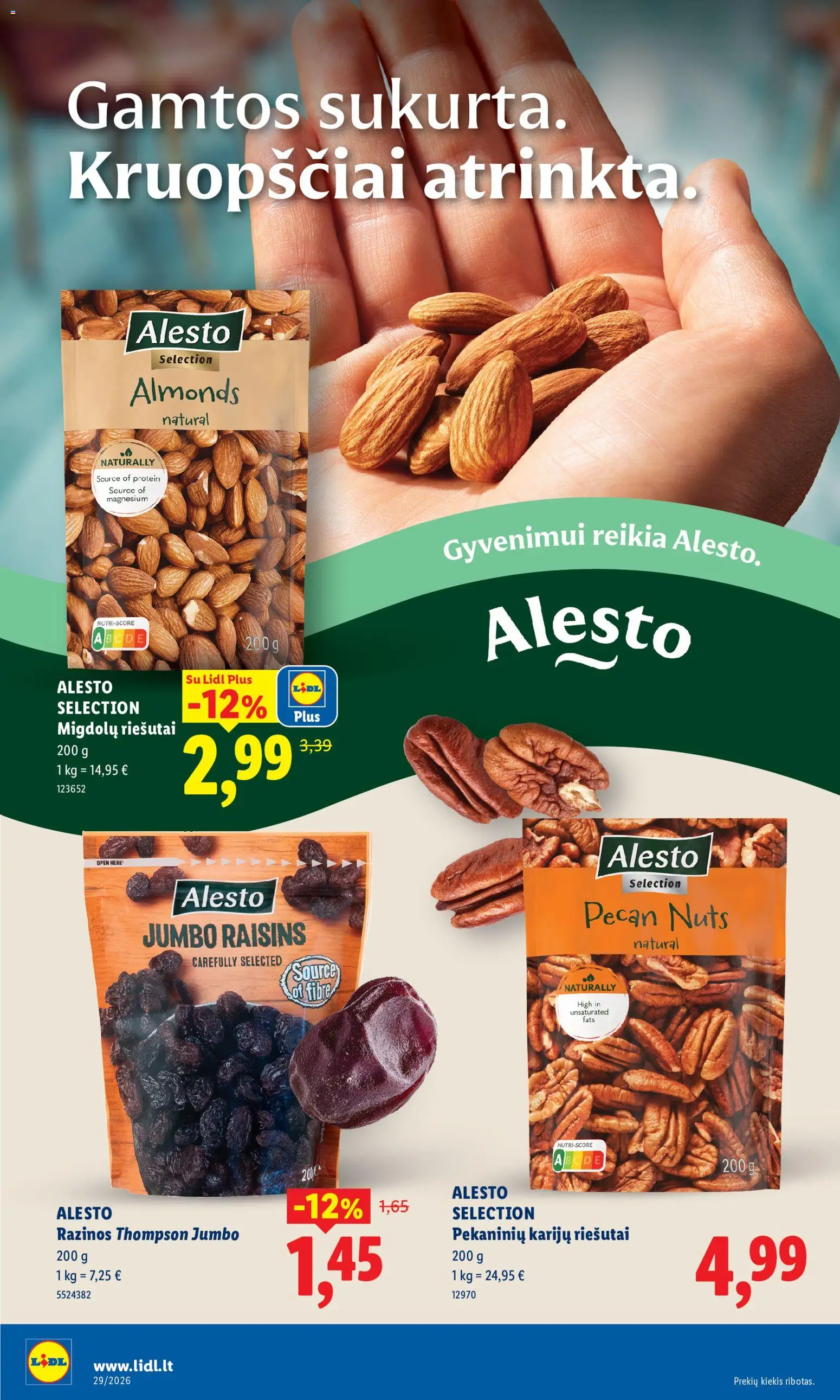 LIDL akcijos nuo 2026.07.13 | Puslapis: 2 | Prekių: Riešutai