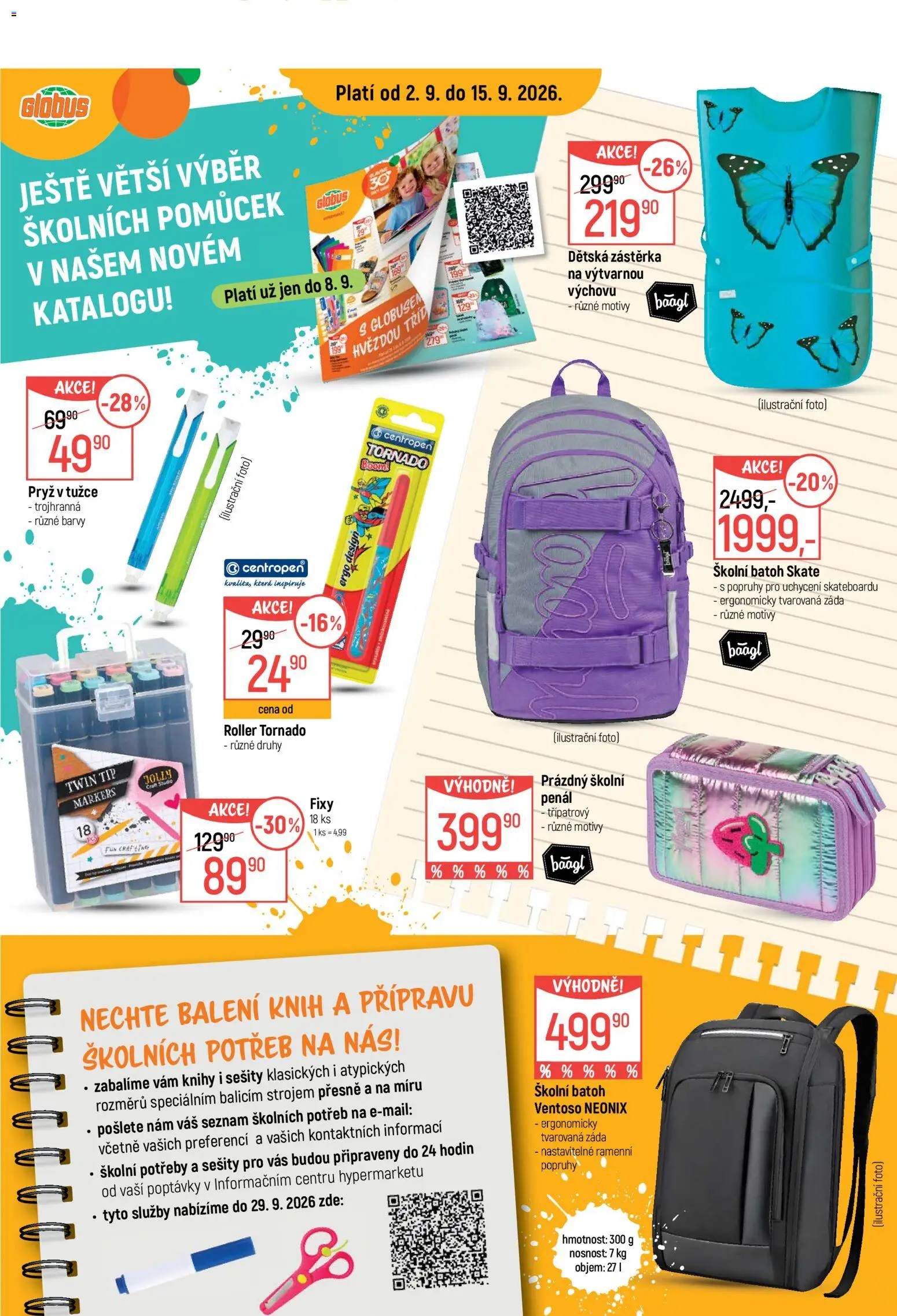 Globus leták od 02.09.2026 | Strana: 14 | Produkty: Penál, Globus, Sešity, Barvy