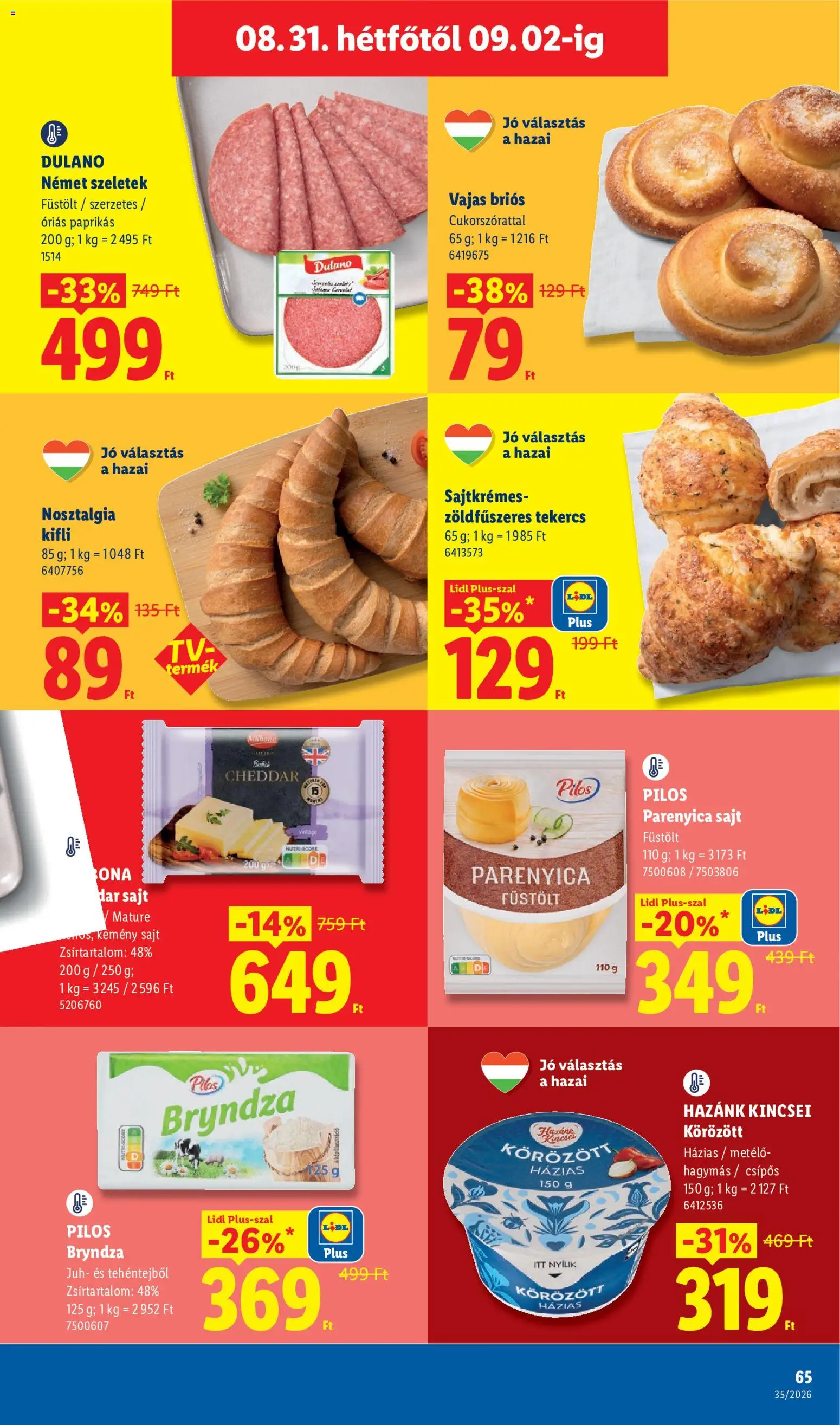 Lidl akciós ujság - amely érvényes a következő dátumtól: 2026.08.27. | Oldal: 65