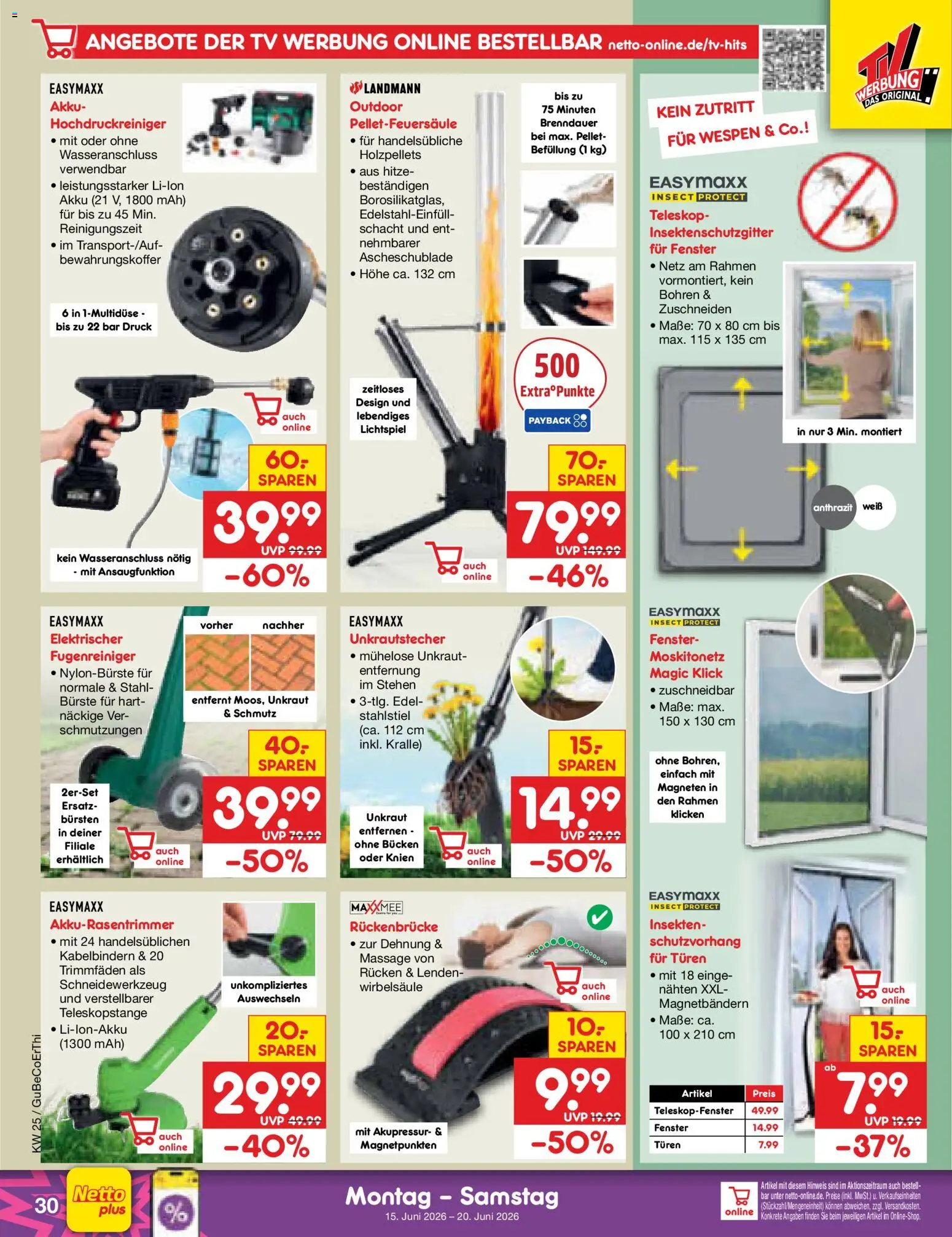 Netto Marken-Discount Prospekt – gültig ab 15.06.2026 | Seite: 42 | Produkte: Bürste, Hochdruckreiniger, TV