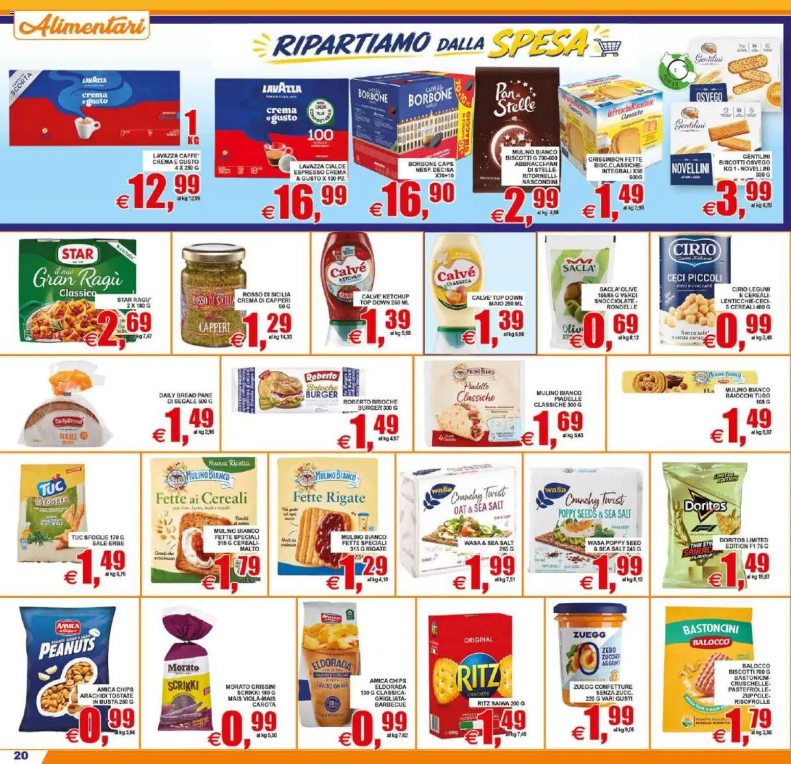 Volantino Pewex del 21/08/2026 | Pagina: 20 | Prodotti: Lenticchie, Top, Crackers, Borbone
