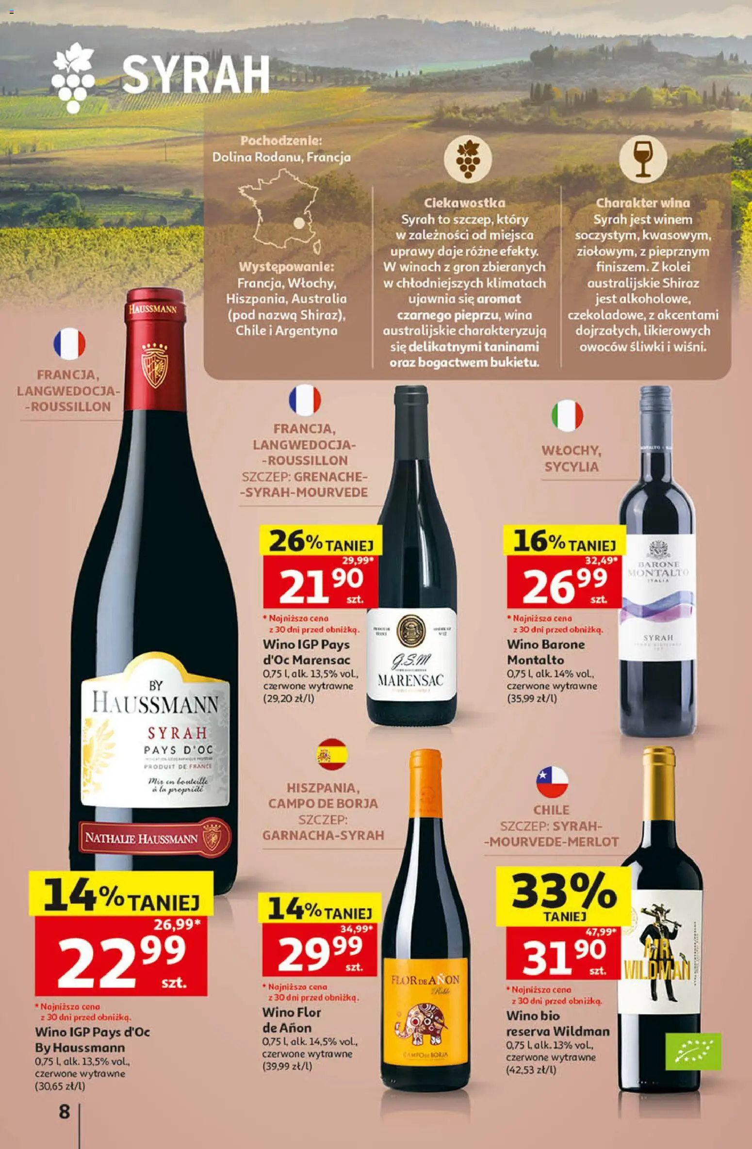 Auchan gazetka - Katalog Wino od 05.10.2026 | Strona: 8 | Produkty: Śliwki, Wino