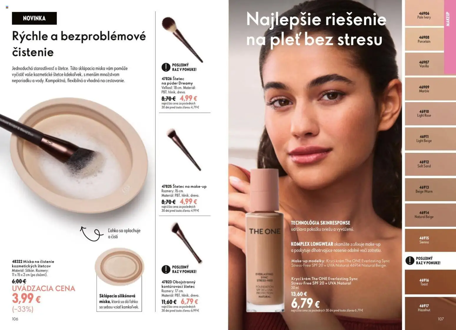 Nové Oriflame akcie – leták je platný od 09.09.2026 | Strana: 54 | Produkty: Púder, Štetec, Krém
