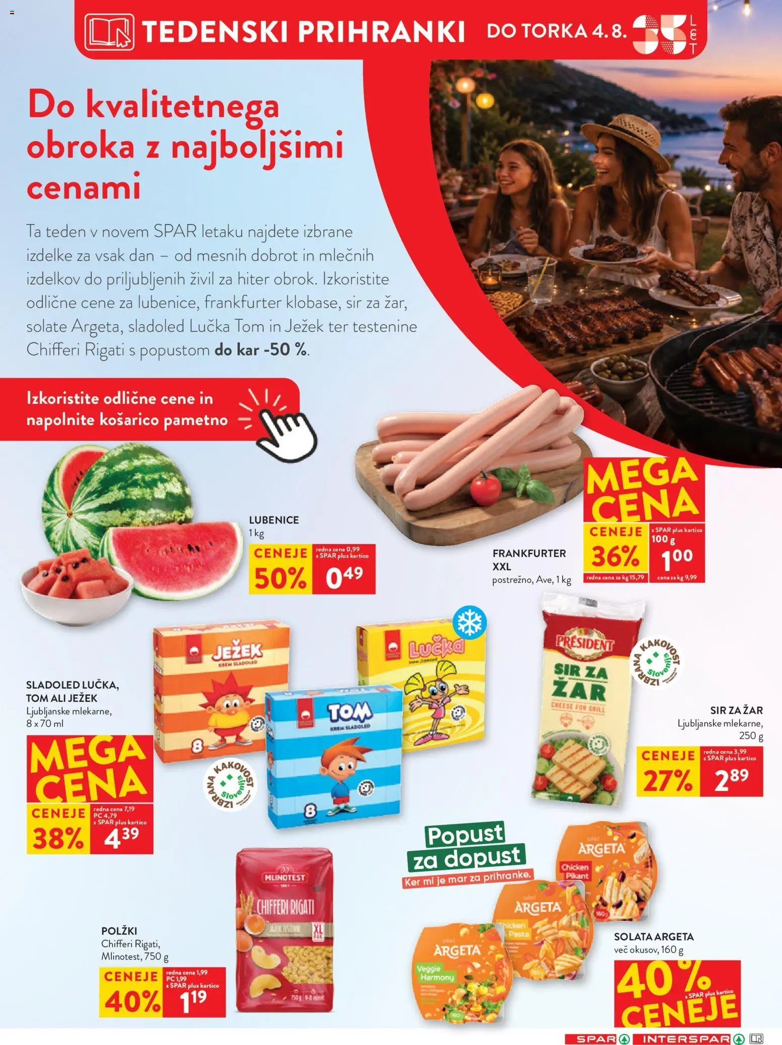 Novi Spar katalog ponudbe – veljaven od 27.07.2026 | Stran: 5 | Izdelki: Zar, Sir, Grill, Solata