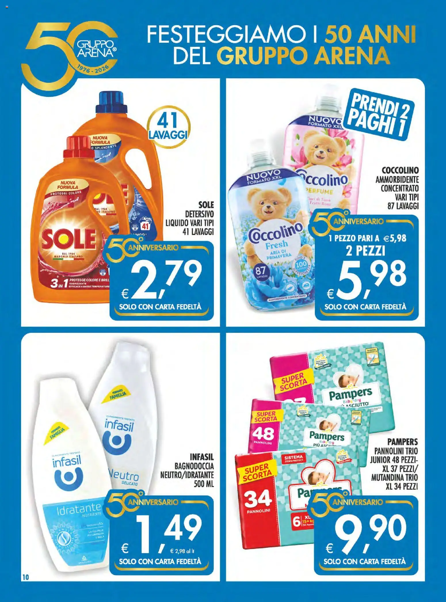 Volantino SuperConveniente del 11.06.2026 | Pagina: 10 | Prodotti: Pannolini, Ammorbidente, Pampers