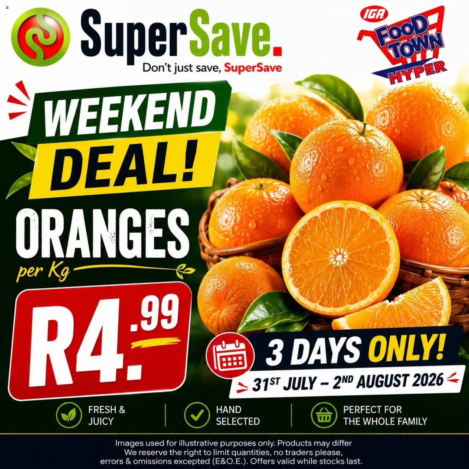 New Super Save catalogue – valid from 31/07/2026 | Page: 3 | Products: Oranges