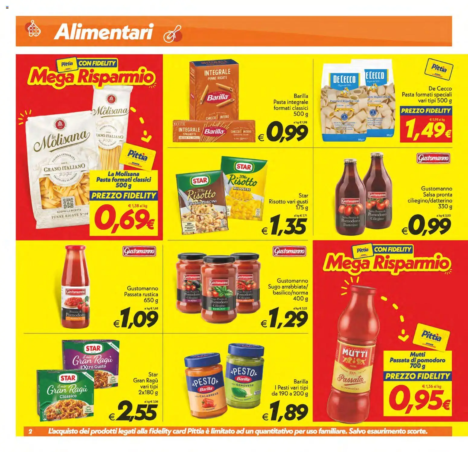 Volantino SuperConveniente del 28.04.2026 | Pagina: 2 | Prodotti: Pasta, Pesto, Sugo, Penne