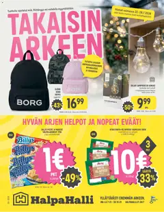 Halpa Halli-mainoslehti voimassa 22/07/2026 alkaen