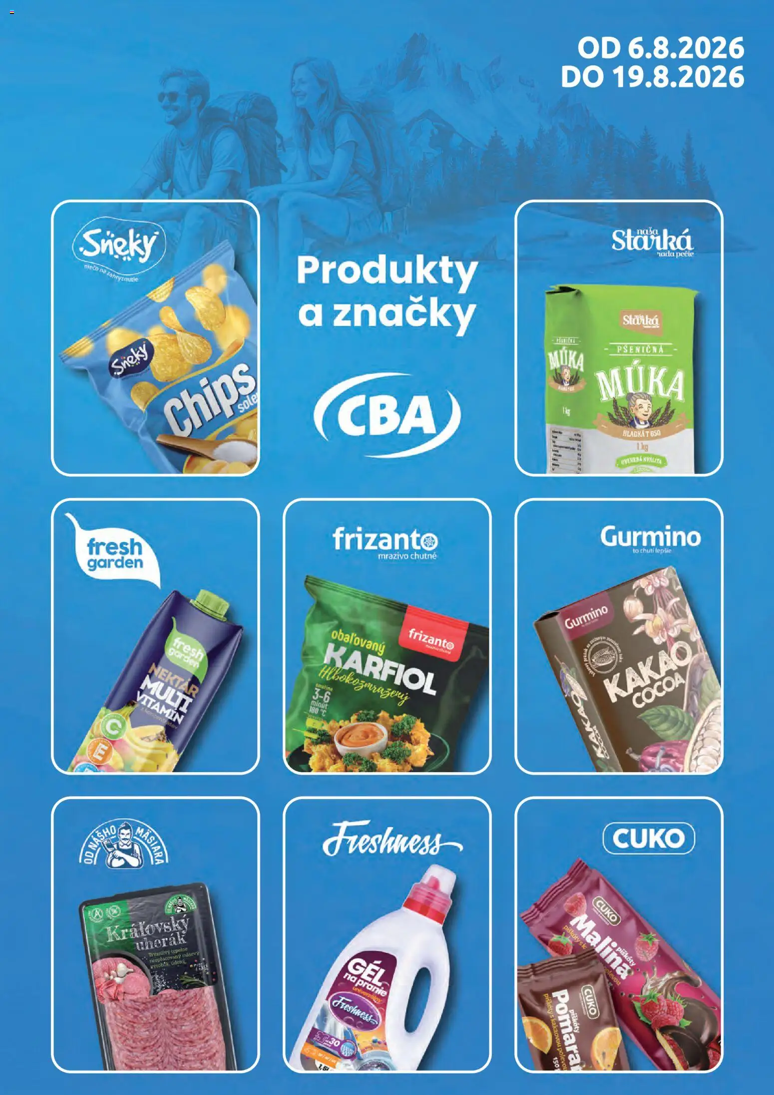 Nové CBA Verex akcie – leták je platný od 06.08.2026 | Strana: 25 | Produkty: Karfiol, Múka, Kakao