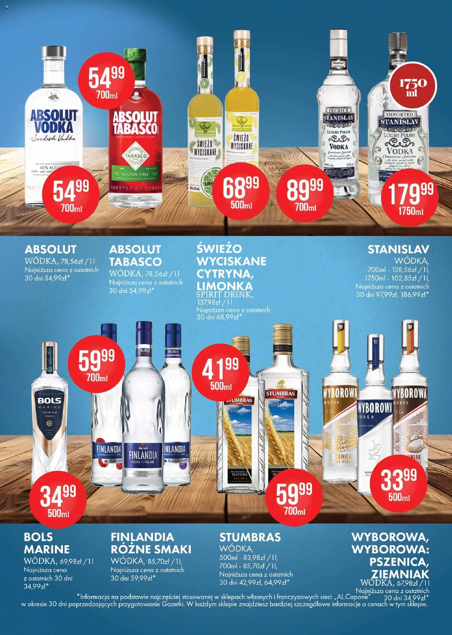 Al.Capone gazetka od 11.05.2026 | Strona: 25 | Produkty: Limonka, Tabasco, Vodka, Wódka