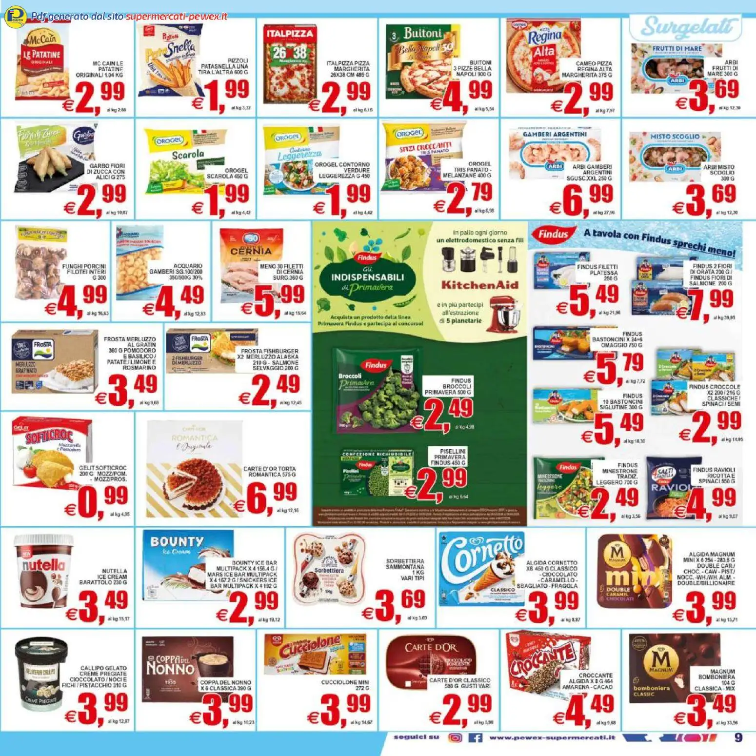 Volantino Pewex del 08.05.2026 | Pagina: 9 | Prodotti: Cornetto, Noci, Basilico, Ravioli
