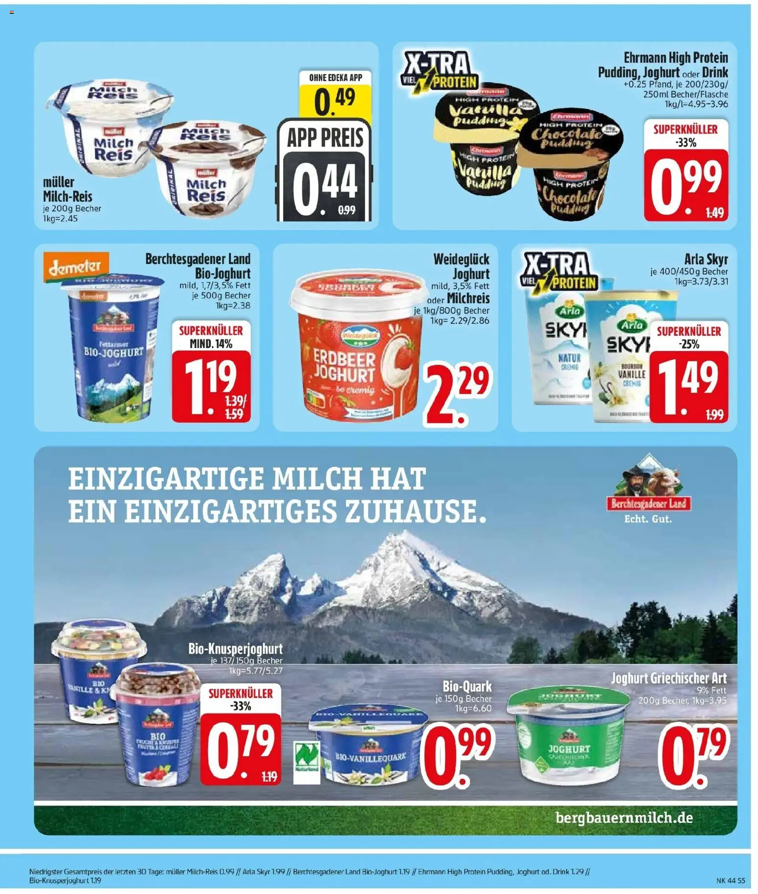 Edeka Prospekt Passau (ab 26.10.2026) » Angebote Online | Seite: 7 | Produkte: Milch, Pudding, Skyr, Vanille