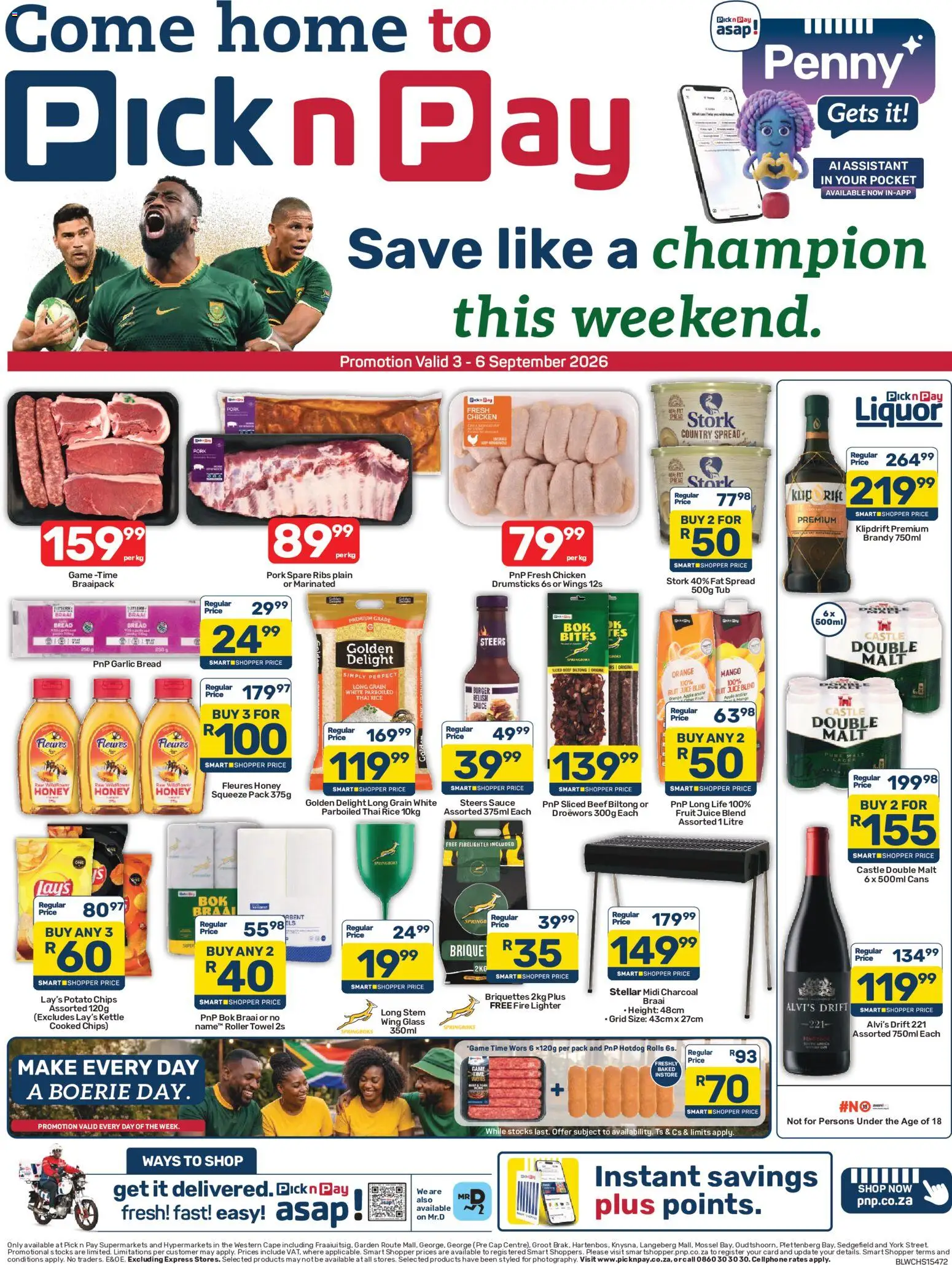 New Pick n Pay catalogue – valid from 03/09/2026 | Page: 1 | Products: Chicken, Fat spread, Mango, Garlic