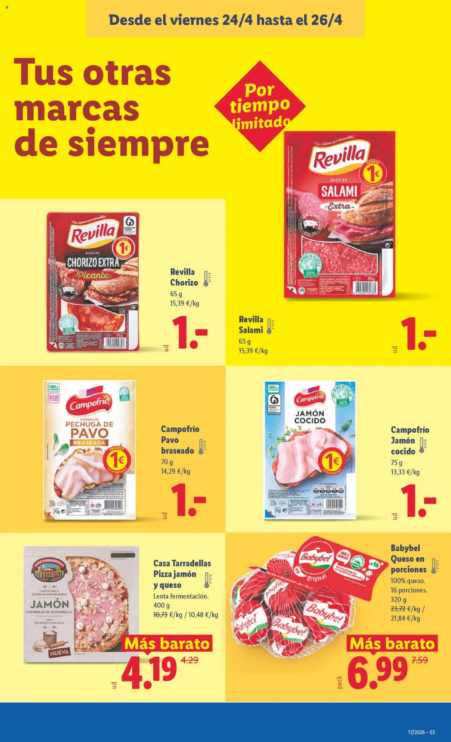 Lidl folleto │ válido desde el 20.04.2026 | Página: 37 | Productos: Queso, Jamón, Pizza, Salami