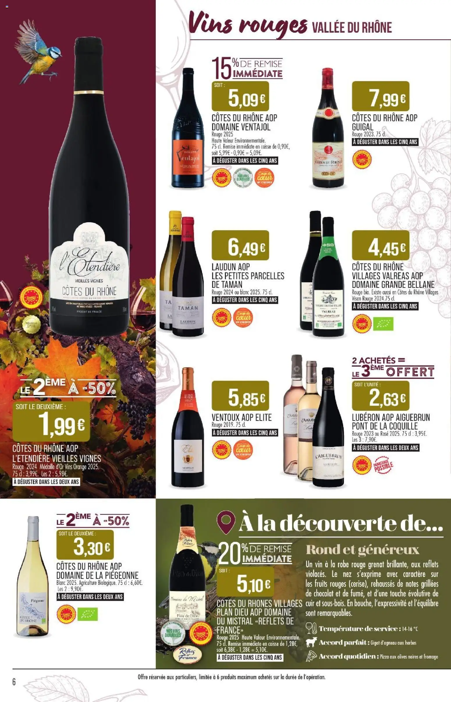 {H1} | Page: 6 | Produits: Robe, Olives, Gigot d'agneau, Pizza