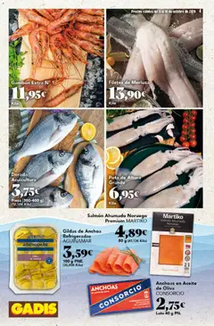 Vista previa Gadis - folleto válido desde el 08/10/2026 | Página: 4 | Productos: Aceite, Filetes de merluza, Salmón, Salmón ahumado