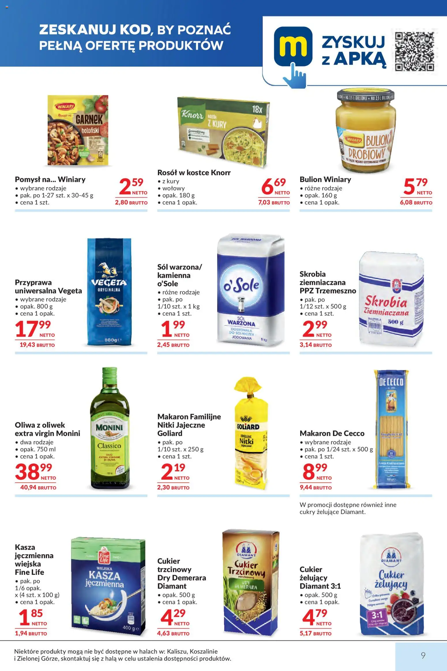 Makro gazetka od 12.05.2026 | Strona: 9 | Produkty: Kasza jęczmienna, Makaron, Sól, Cukier