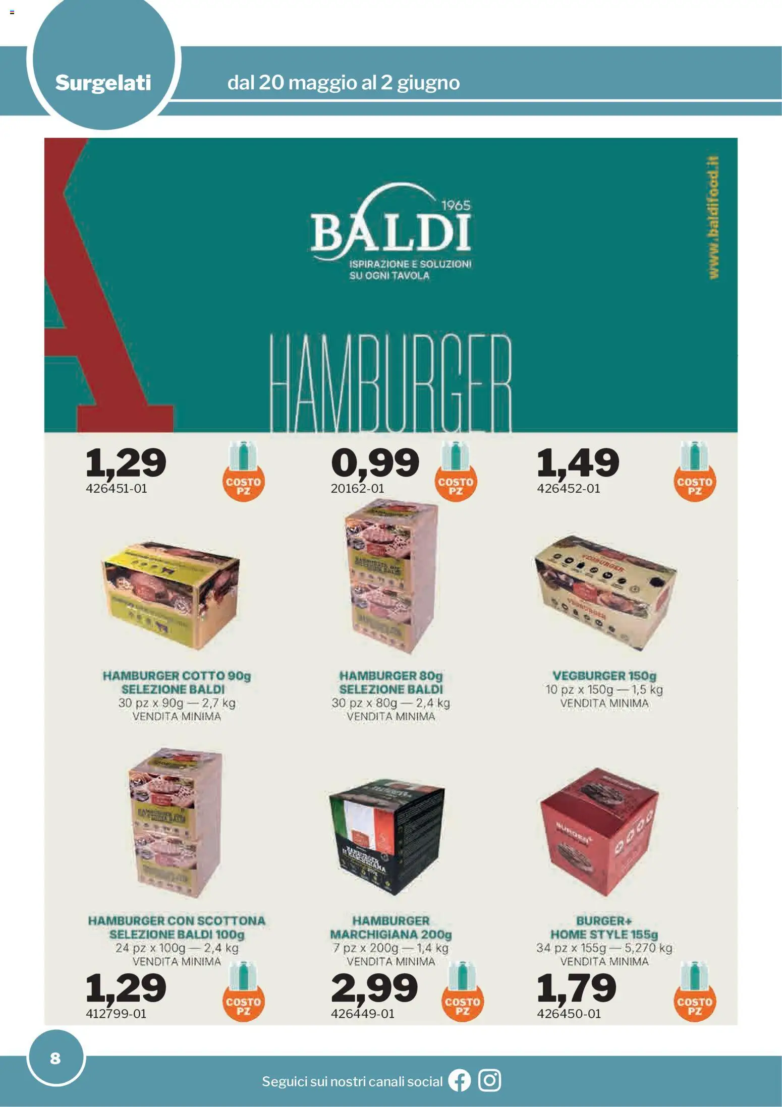 Volantino Sogegross del 20.05.2026 | Pagina: 8 | Prodotti: Hamburger