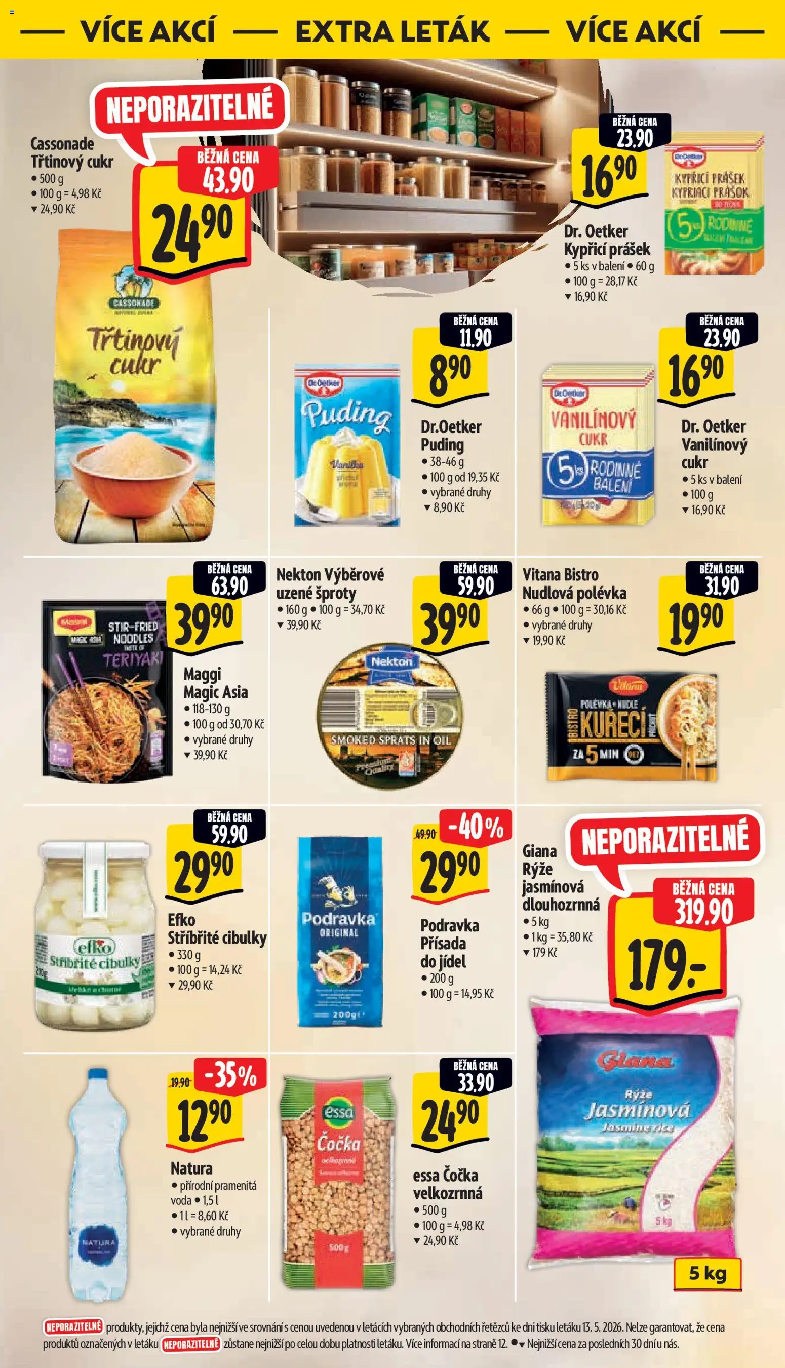 Albert leták - Hypermarket od 20.05.2026 | Strana: 38 | Produkty: Čočka, Třtinový cukr, Rýže, Puding