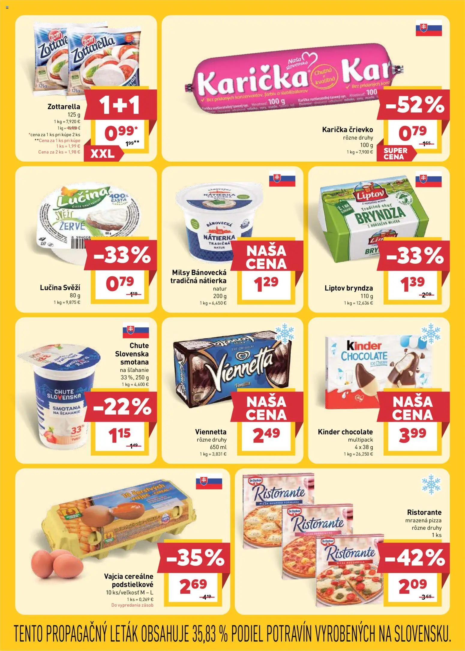 Nové Billa akcie – leták je platný od 27.05.2026 | Strana: 11 | Produkty: Pizza, Smotana, Kinder, Bryndza