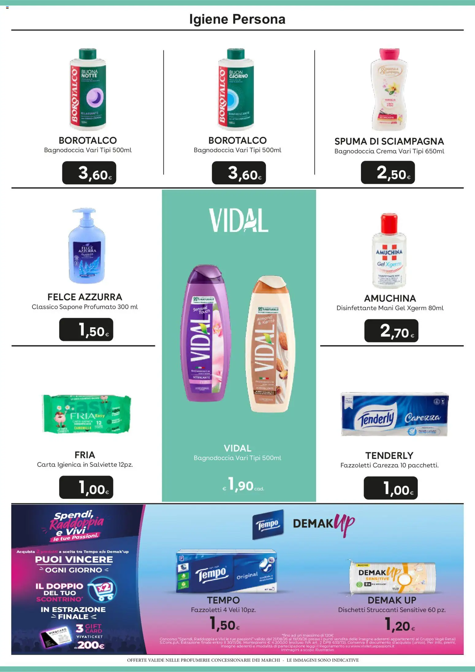 Volantino Idea bellezza del 04/09/2026 | Pagina: 14 | Prodotti: Carta igienica, Sapone, Dischetti struccanti, Fazzoletti