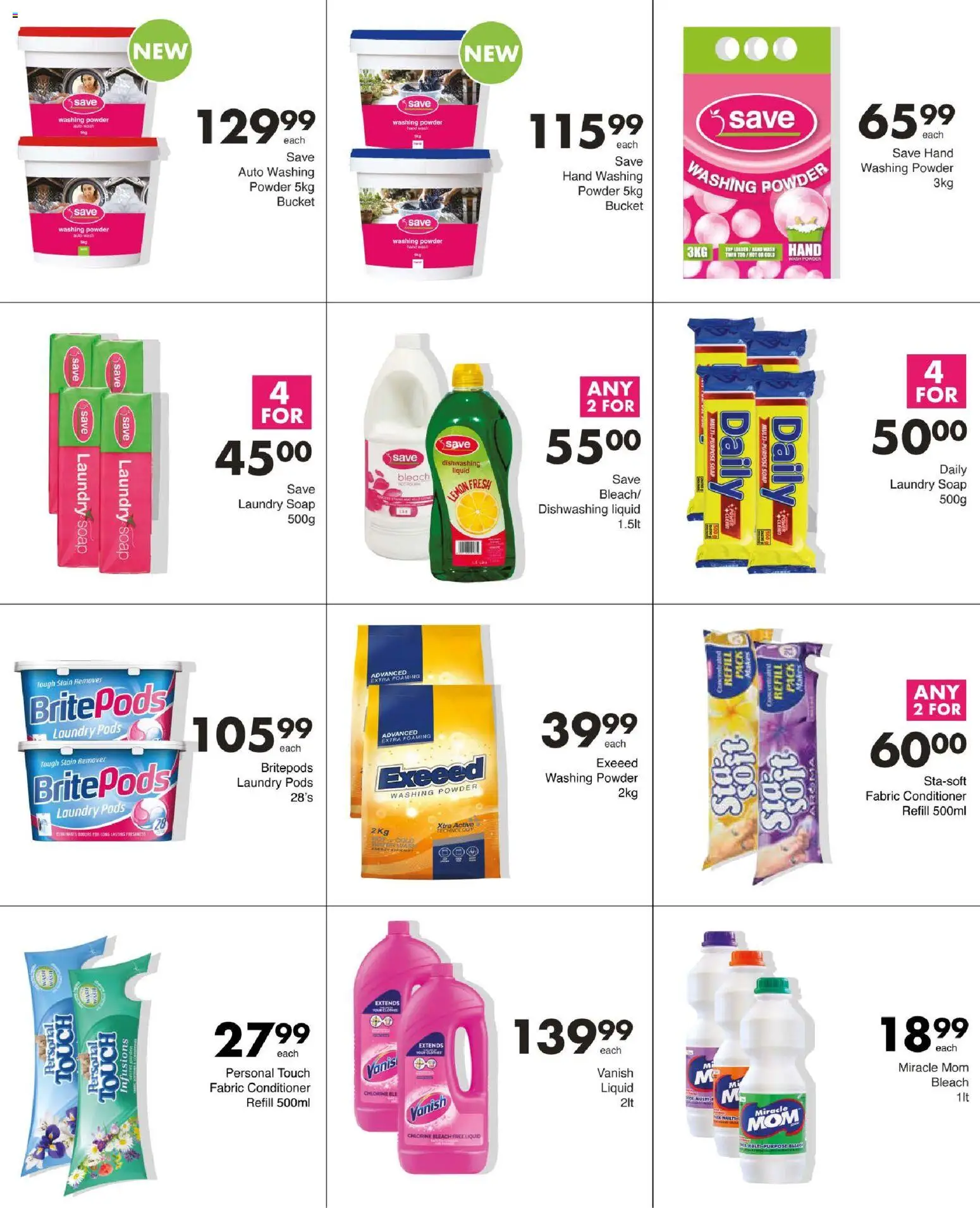 New Save catalogue – valid from 28.05.2026 | Page: 75 | Products: Bleach, Soap, Washing powder, Lemon