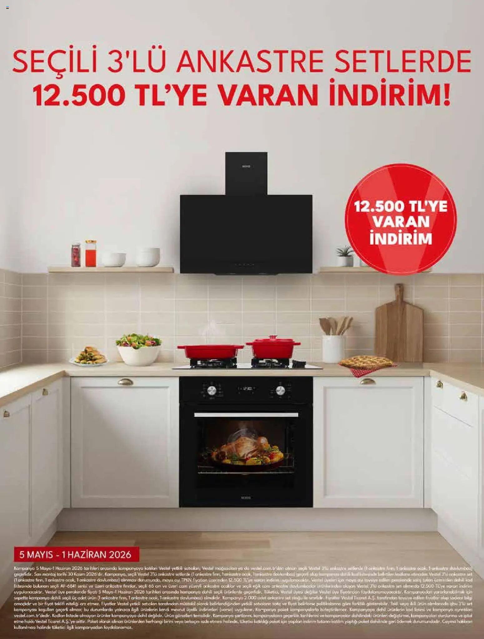Vestel - Ankastre Ürünler - 01.05.2026 tarihinden itibaren geçerlidir | Sayfa: 2 | Ürünler: Davlumbaz