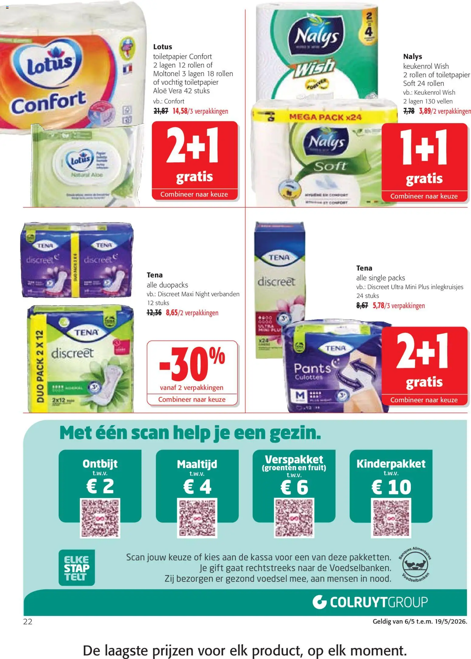 {H1} | Pagina: 22 | Producten: Bébipulyka, Toiletpapier, Fruit, Groenten