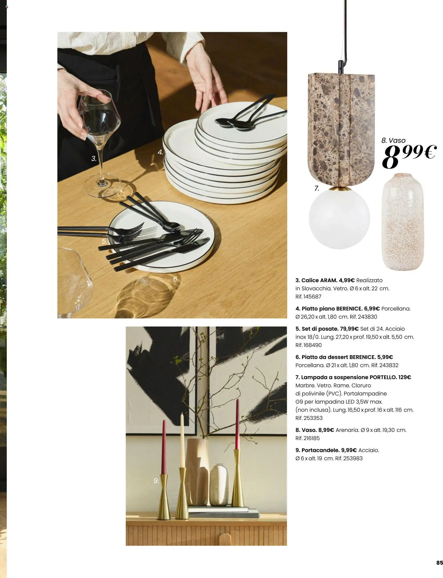 Volantino Maisons du Monde del 23/09/2026 | Pagina: 85 | Prodotti: Piatto, Dessert, Vaso, Lampada