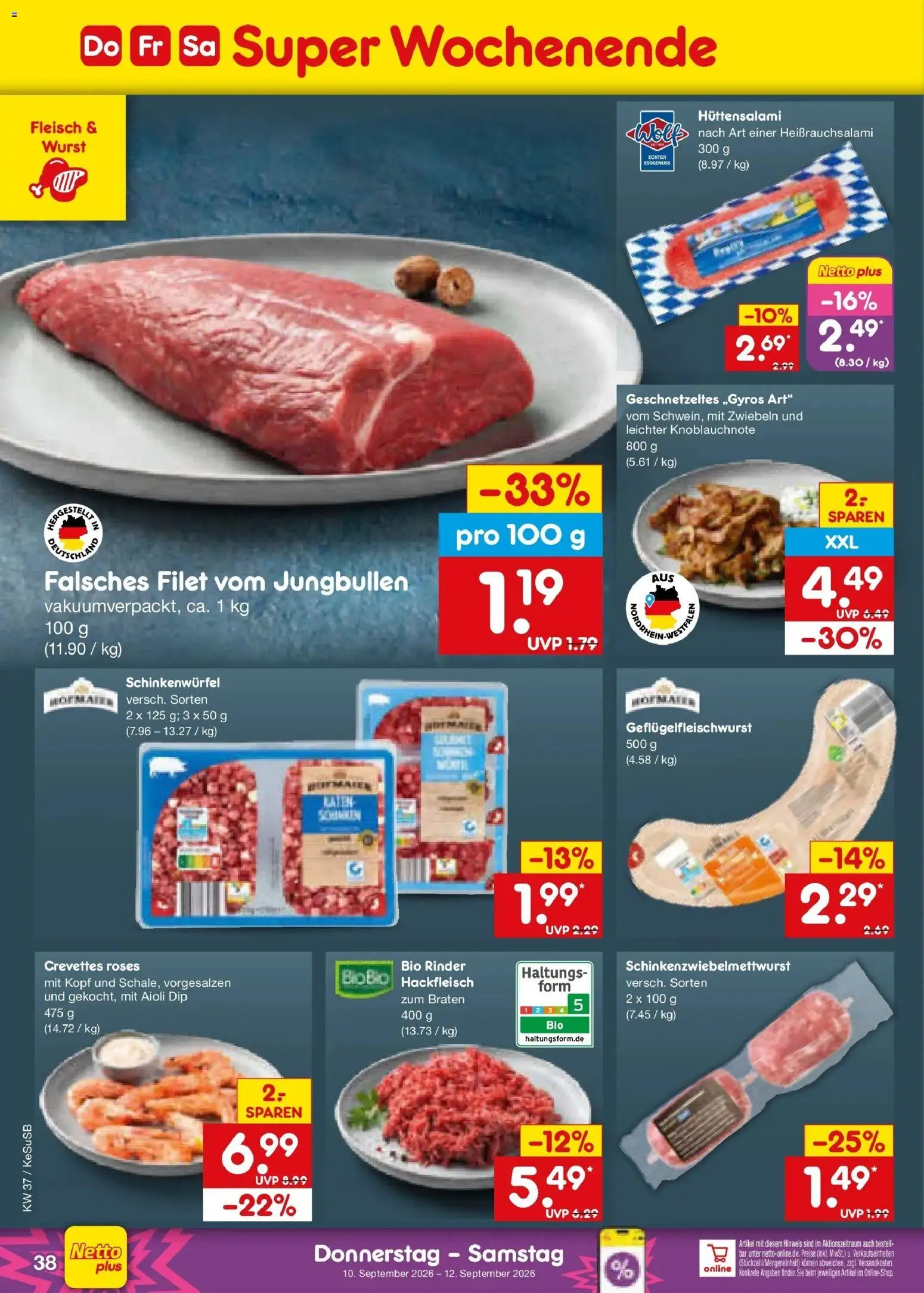 Netto Marken-Discount Prospekt Kruft – gültig ab 07.09.2026 | Seite: 54 | Produkte: Zwiebeln, Wurst, Fleisch, Hackfleisch